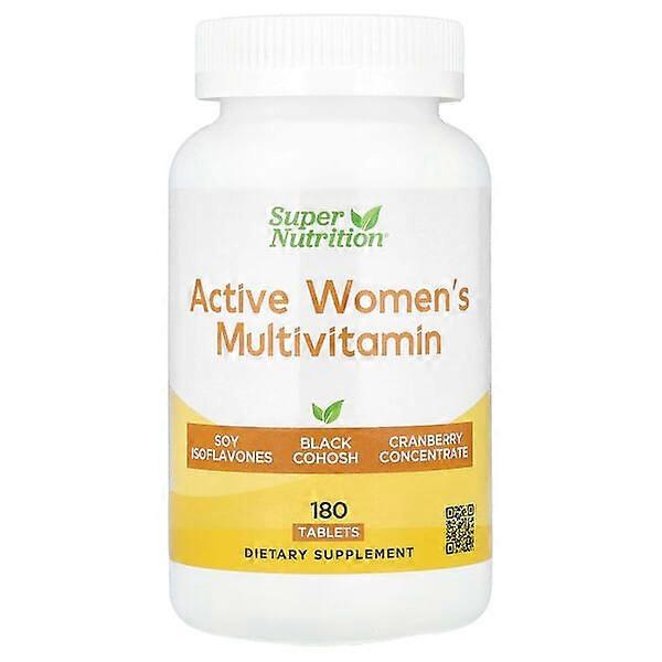 Super Nutrition, Active Women's Multivitamin with Black Cohosh, Soy Isoflavones, and Cranberry Concentrate, 180 Tablets