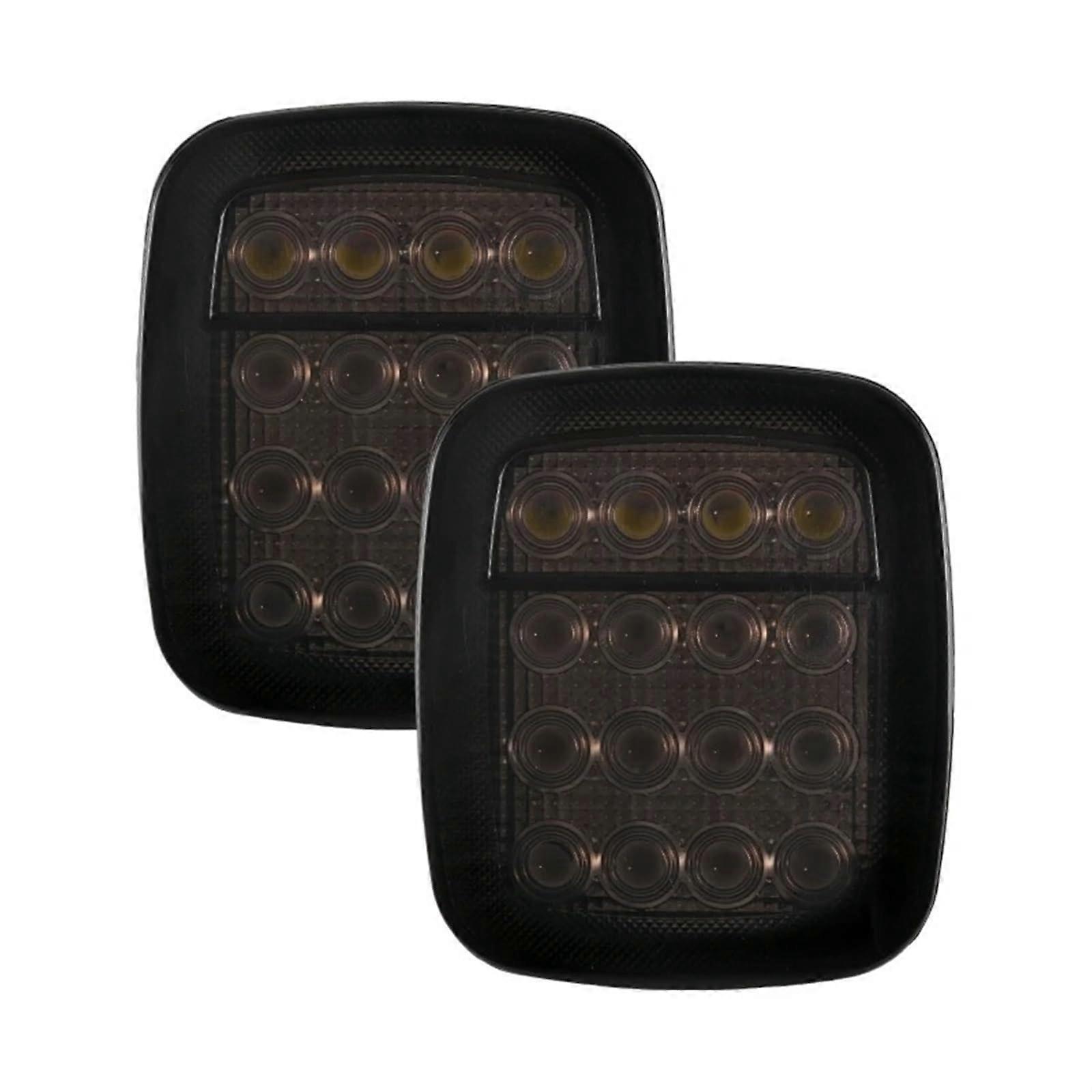 Car Rear Tail Light For Jeep Wrangler YJ TJ CJ 2 Pieces 16 LEDs Smoked Shell With Turn Signal