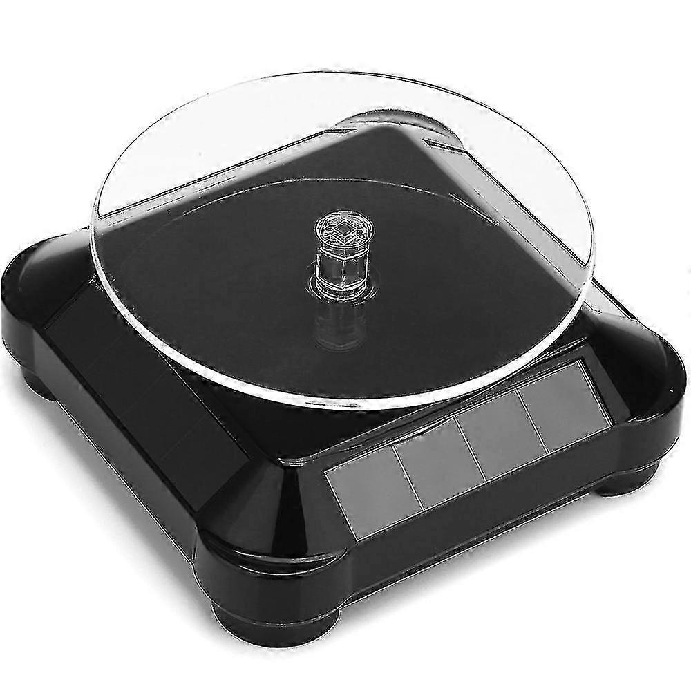 Solar-Powered Rotating Stand with 360-Degree Turntable Display - Solar Showcase Feature