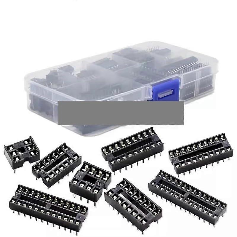 DIP IC Sockets Adaptor Solder Type Socket Kit 66Piece DIP6/8/14/16/18/20/24/28 Pin Socket Set