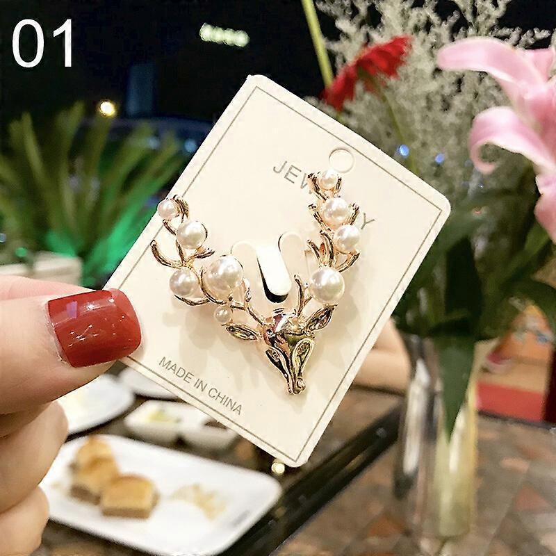 Christmas Brooch Badge Rhinestone Crystal Enamel Brooches Pin Xmas Tree Santa 67