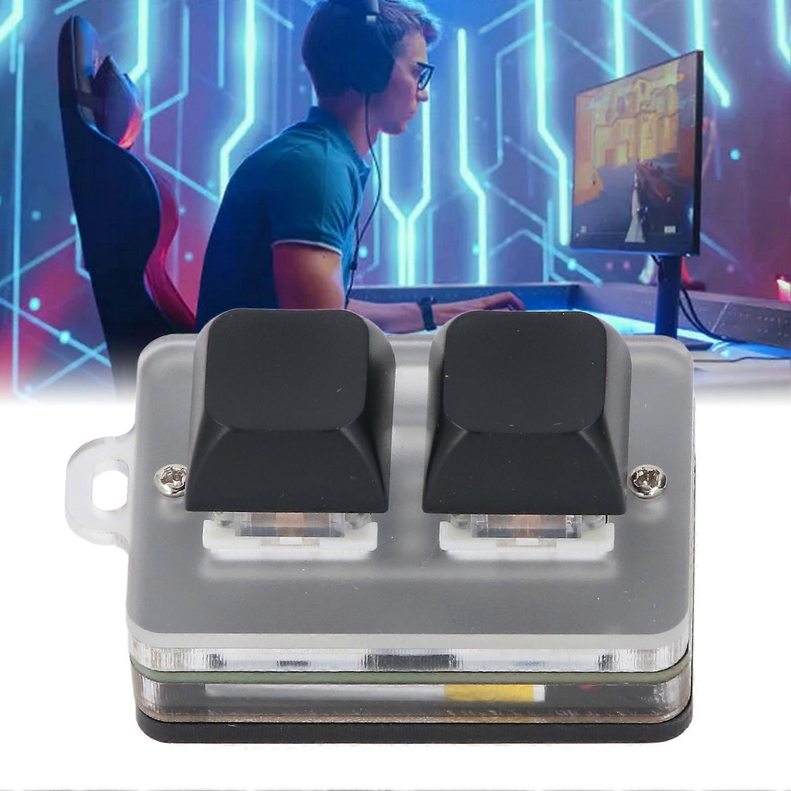 2 Keys Keyboard Support Programming Macro and Software Blue Switch Custom Keyboard with RGB Light BT Type C Connection 