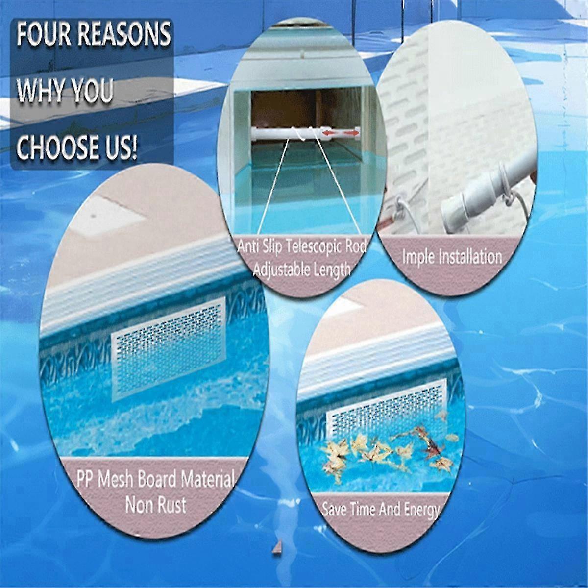 Skimmer Guard Kit Pool Skimmer Net Leaf Skimmer Catcher Shield Protective Spring Action Net System L