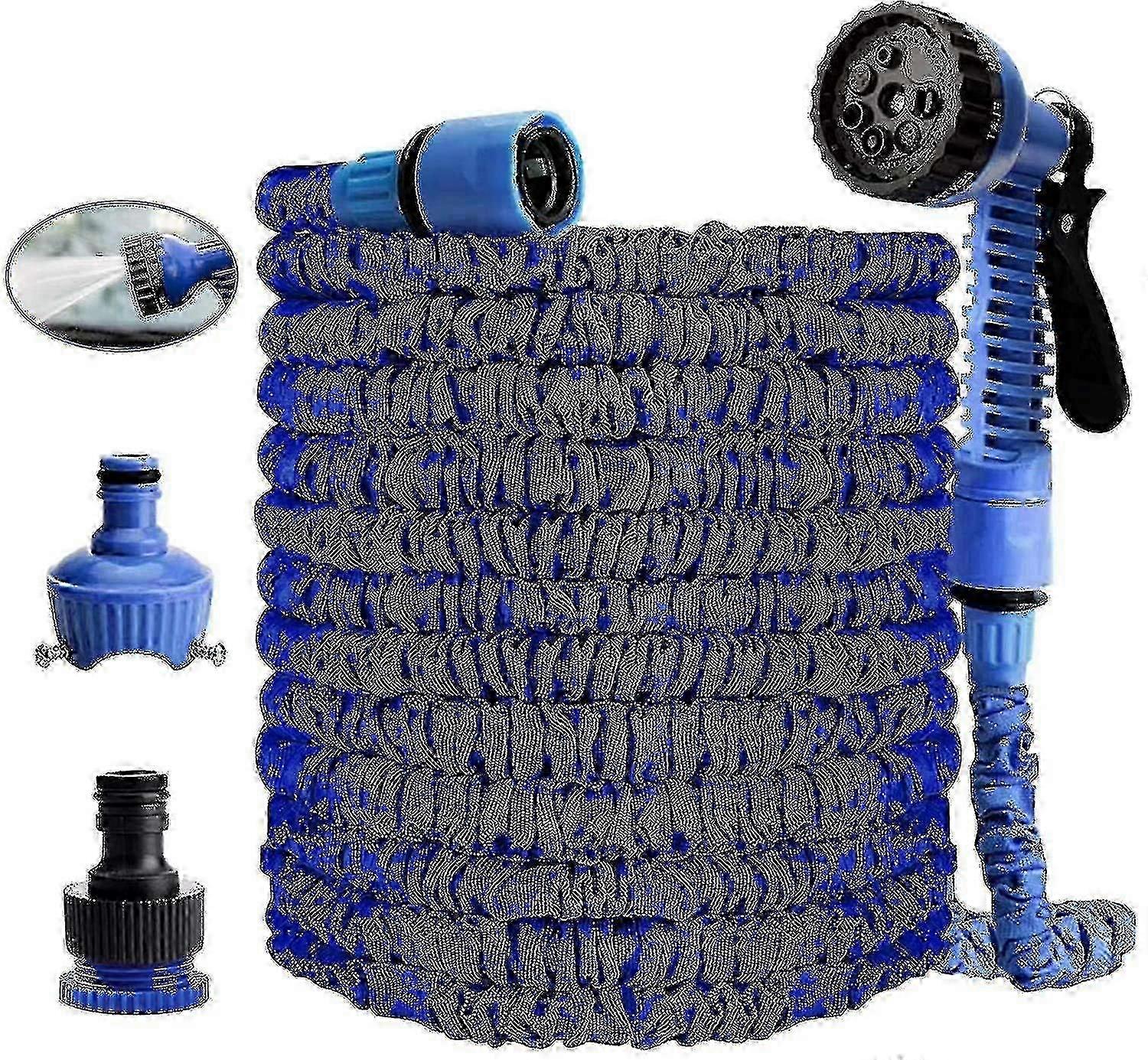 100 Ft/30m Garden Hose, Expandable Garden Hose, Retractable Flexible Hose, Water Hose Expandable Elastic Stretchable Hose With 7 Spray Gun Funct miao4