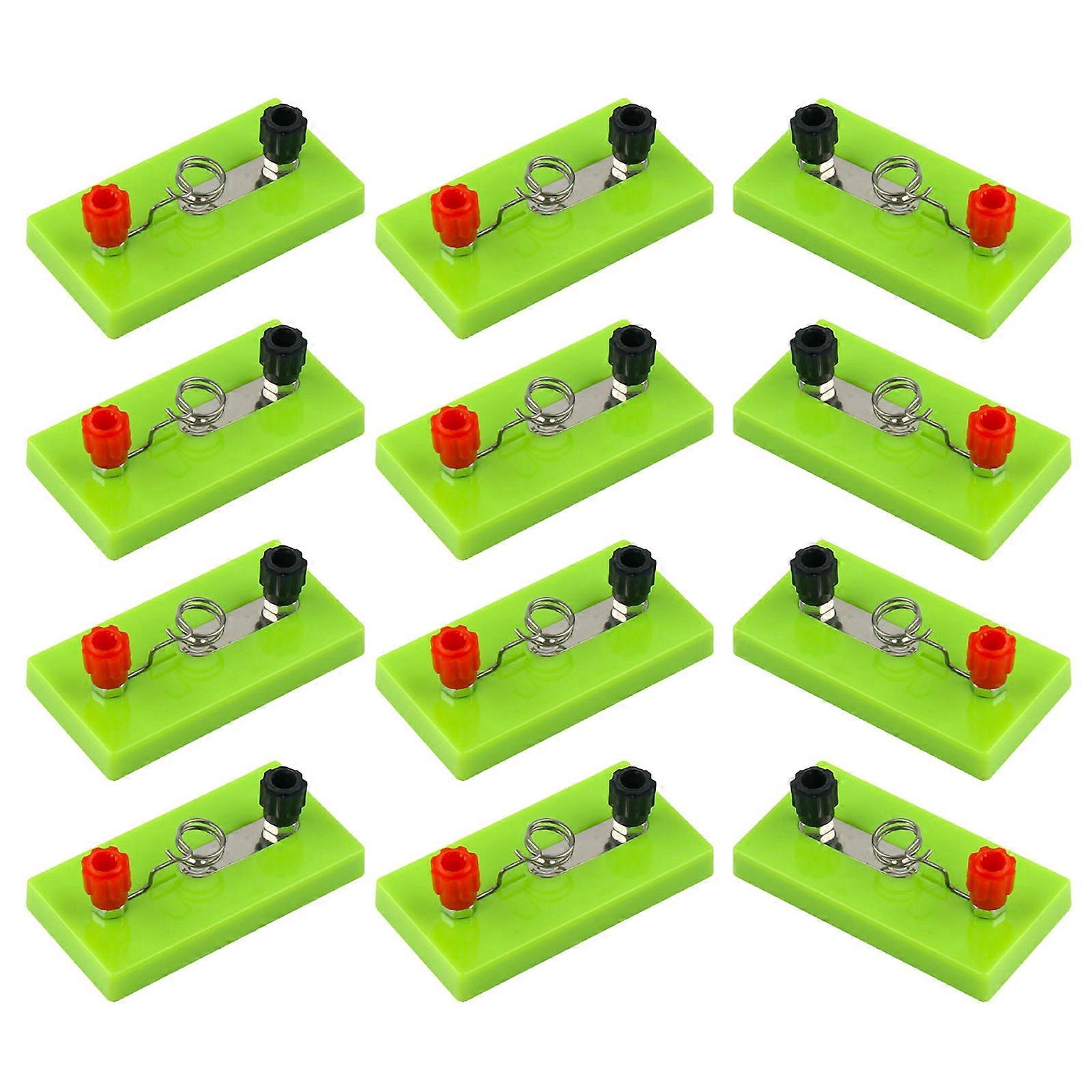 Pack Of 12 Small Screw Bulb Socket Lamp Holders With Terminal for Physics Laboratory Lighting and Electrics Experiment Multicolor