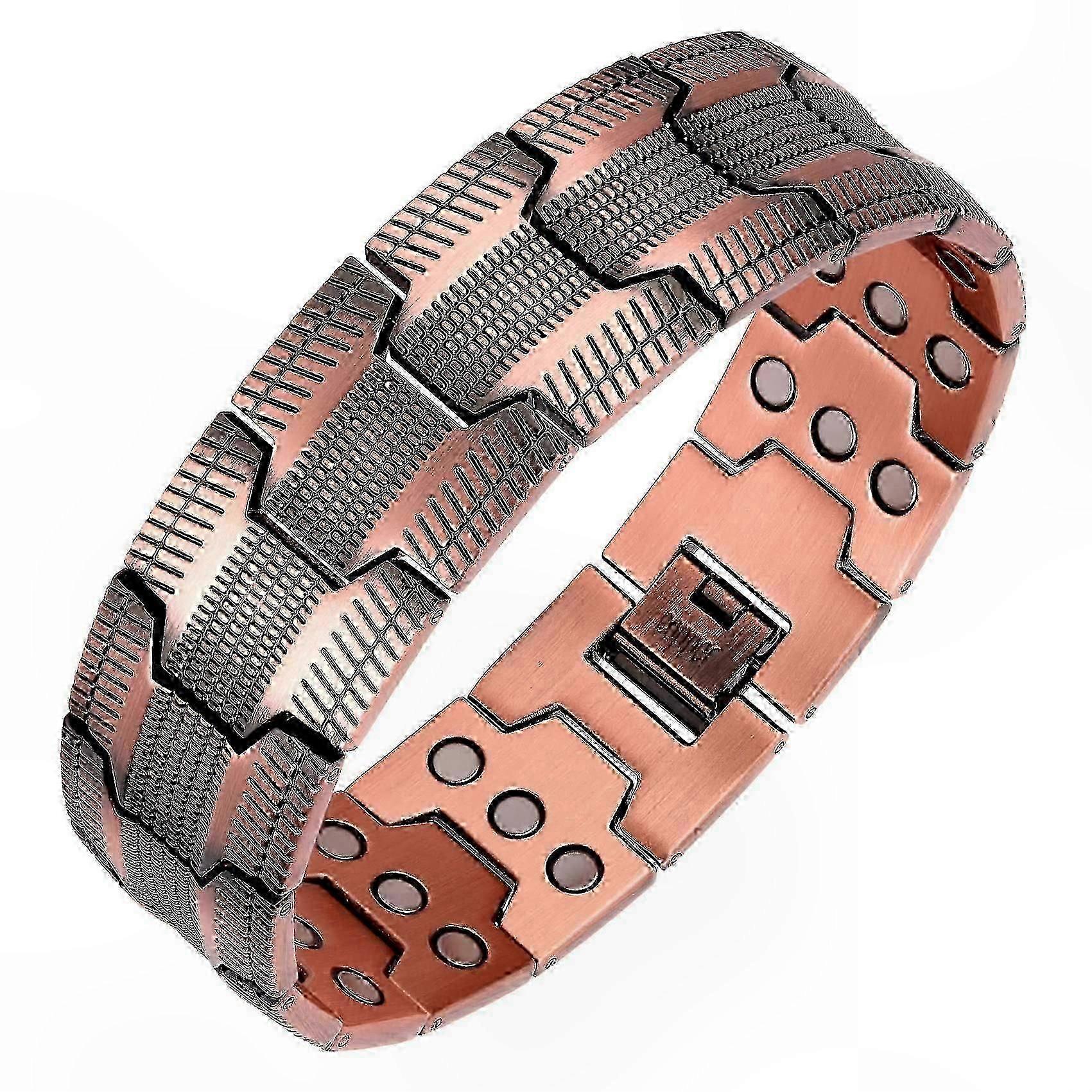 Copper Wristband for Men, High-Strength Magnetic Bracelet with 99.99% Pure Copper, Adjustable Fit with Sizing Tool