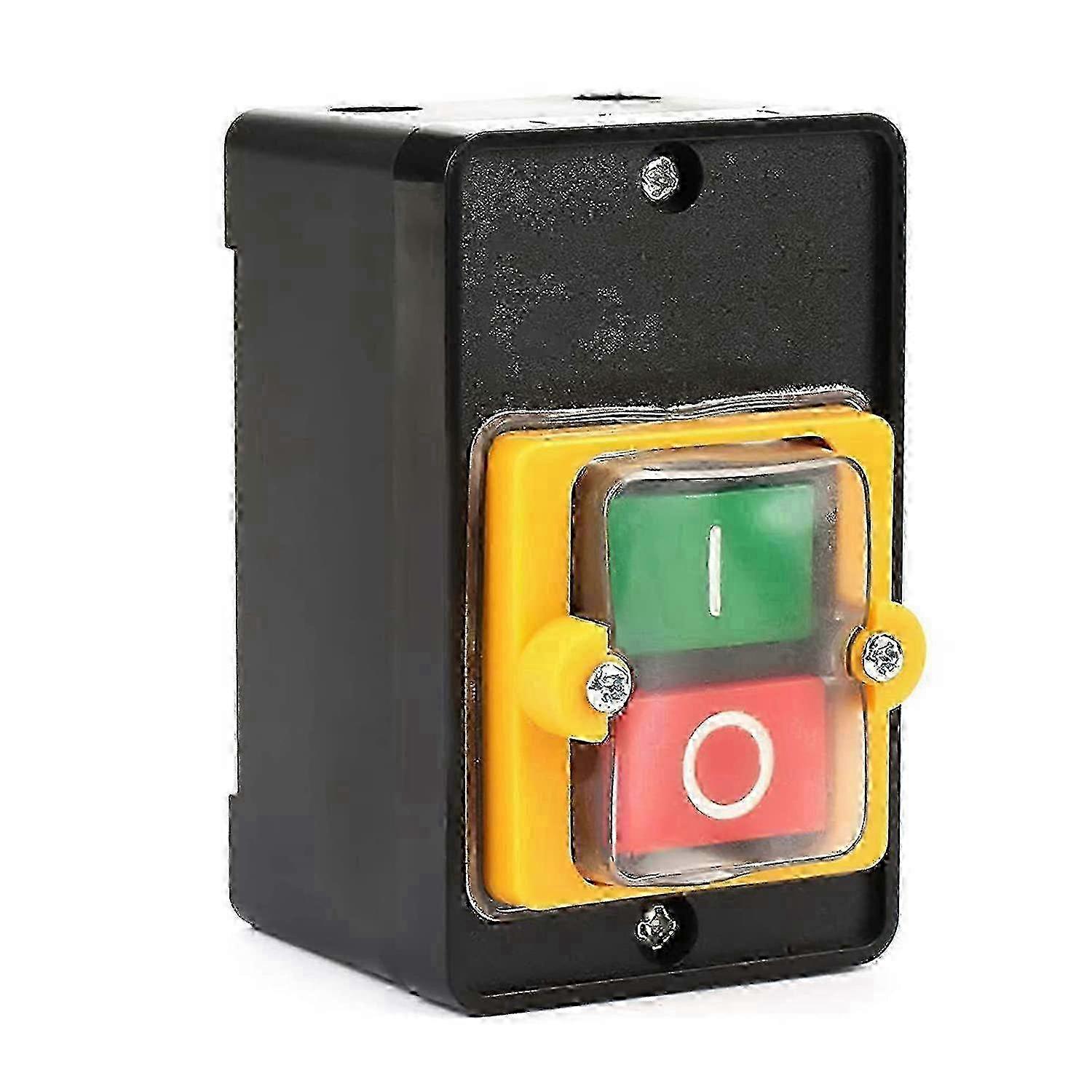 Push Button Switch,AC 220V/380V 10A Waterproof Power Control On Off Button Machine Tool Switch Machine Tool Edition w