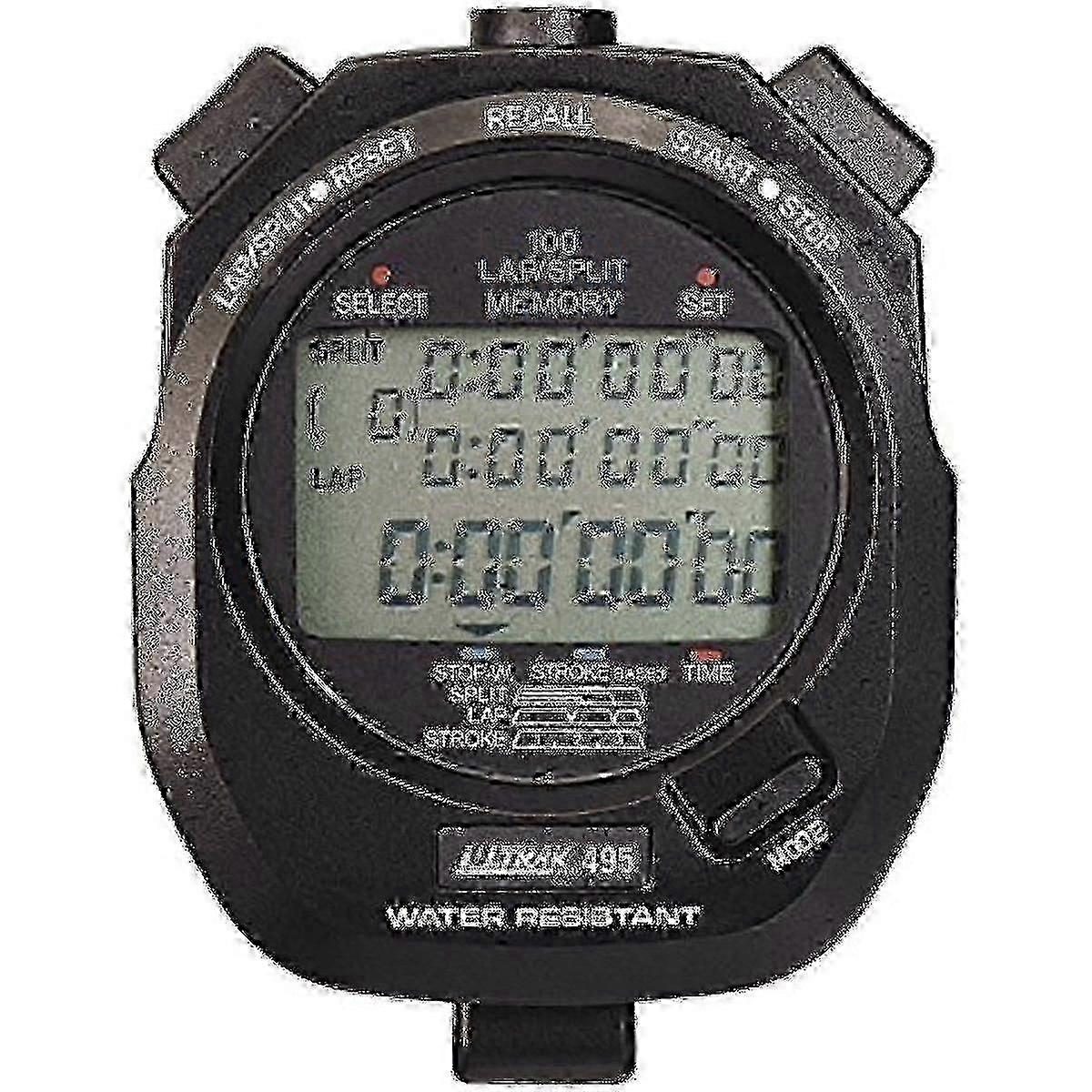 Black stopwatch for Ultrak 495 with split memory