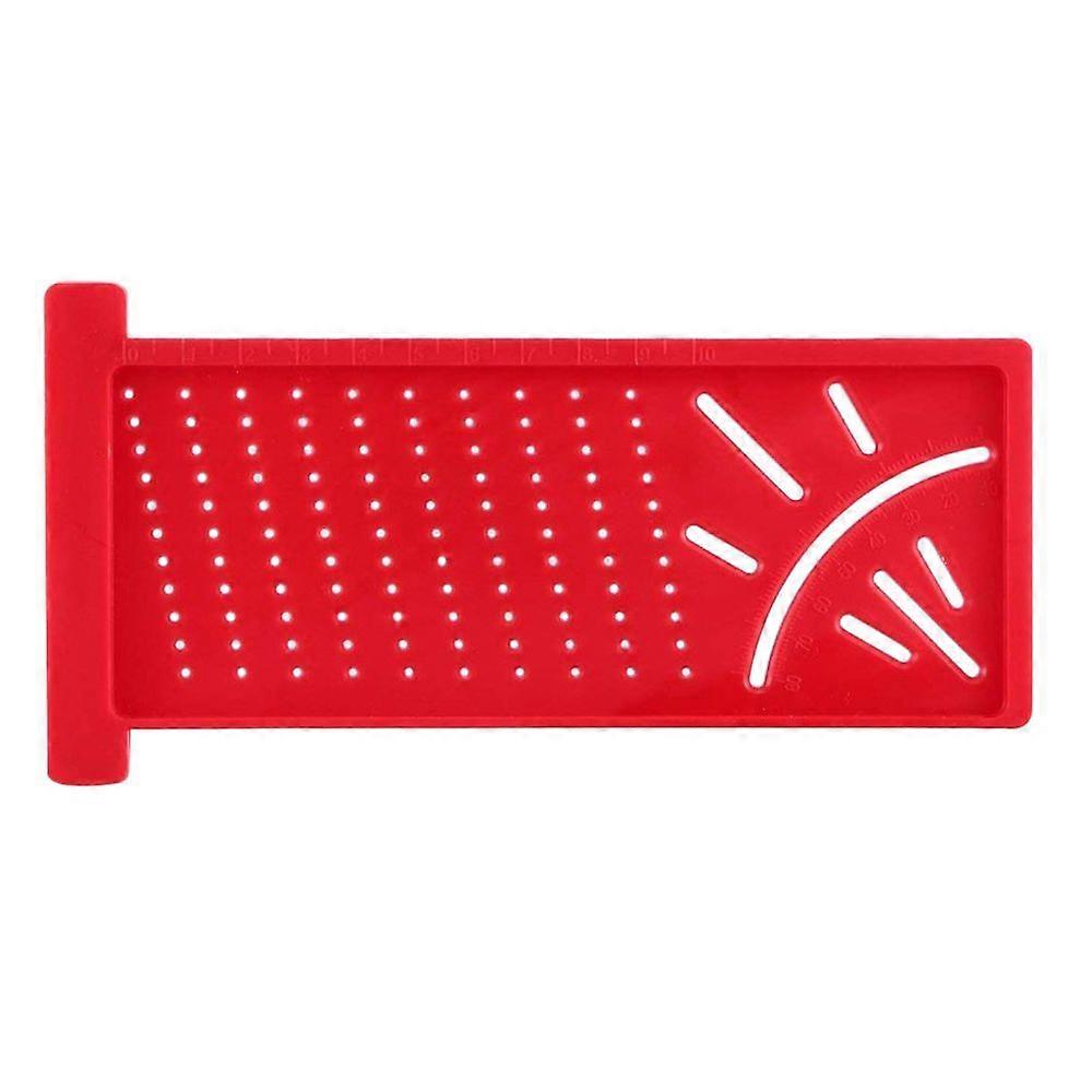 Red Carpenter Script Ruler Hole Positioning Carpenter Measuring Tools