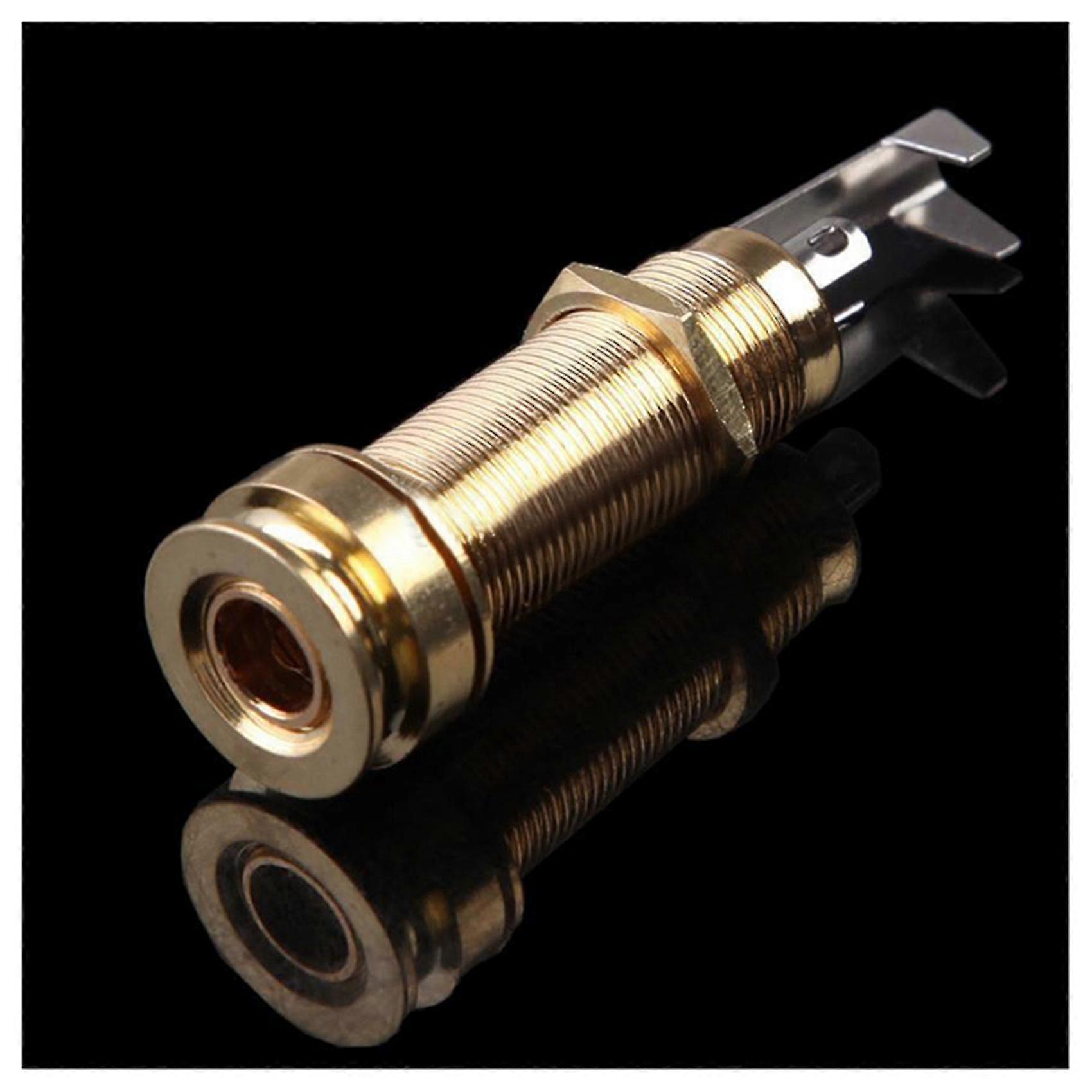 2x 1/4 Inch Mono Input Output Stereo Barrel Jack Plug Socket For Bass Electric Guitar