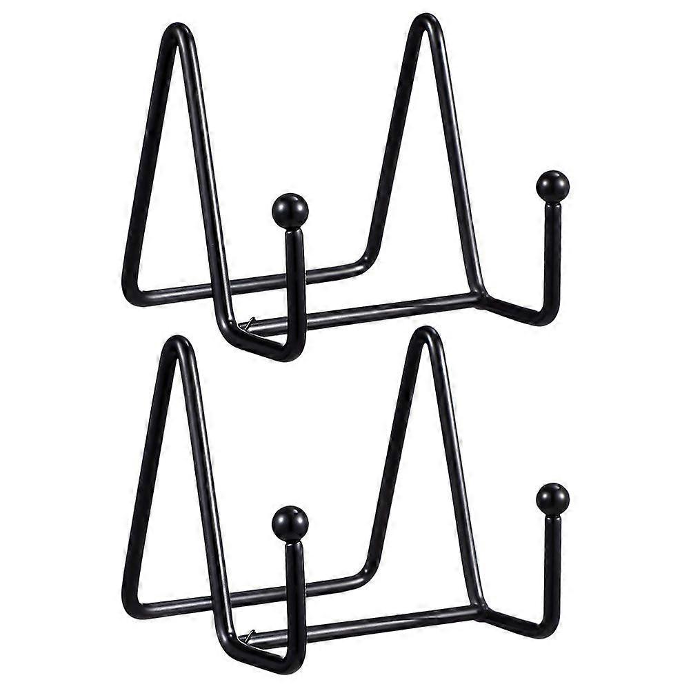 2Pcs Decorative Picture Holders Multi-function Photo Stands Desktop Plate Holders