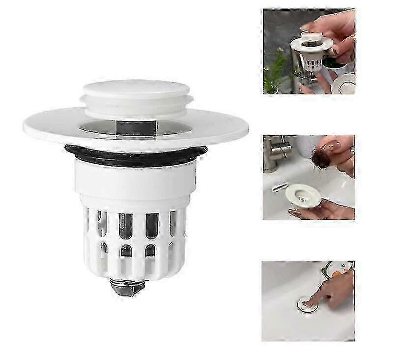 Basin Press Filter Element,Universal Bathroom Wash Basin Drain Plug Press Bounce