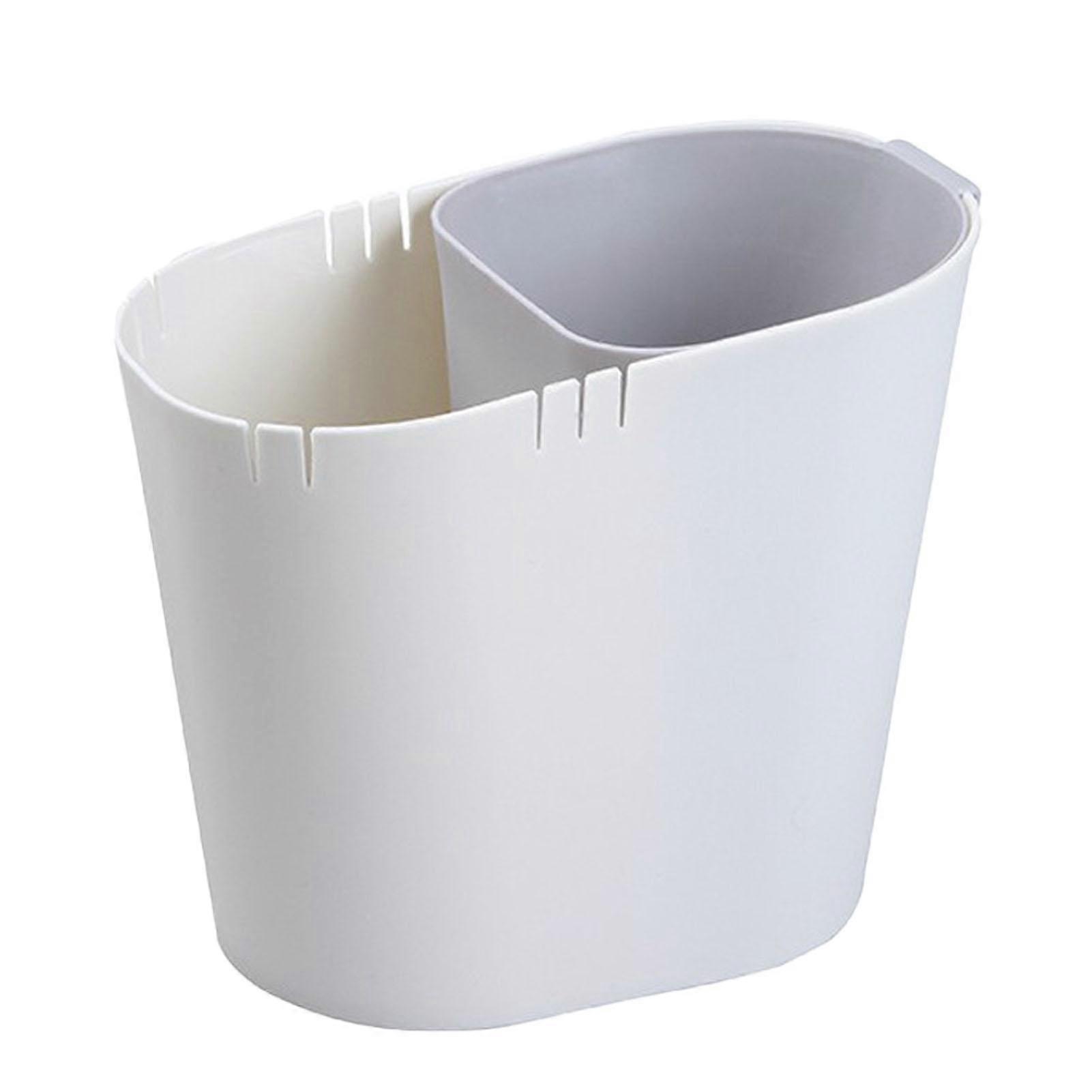 Desk Mini Trash Can Wet Dry Divided Classification Trash Can for Office School Home