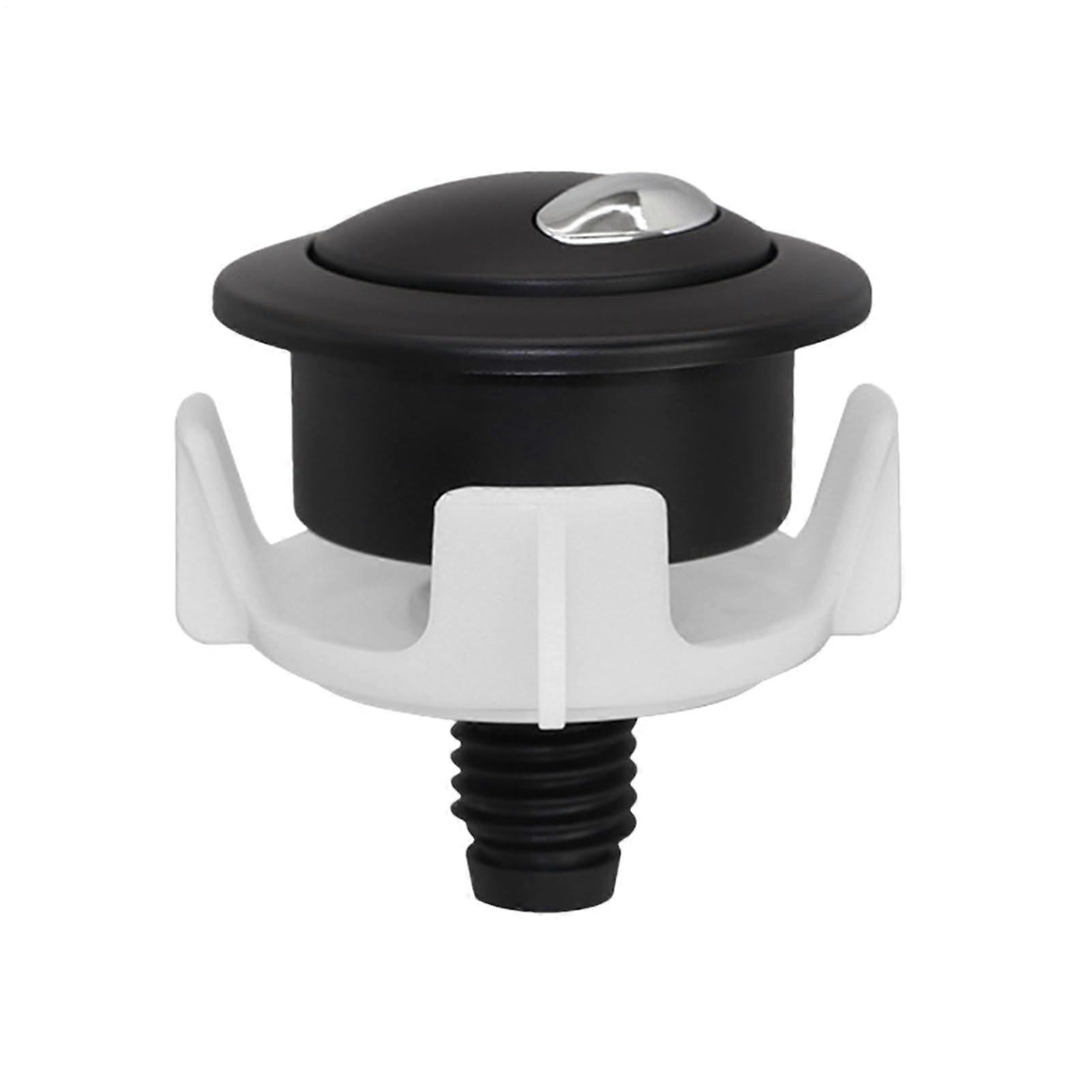 Flush Button for WaterSaving Flush System Replacement Part, TwoFlushParts and Options, Black and Silver, Home Toilets