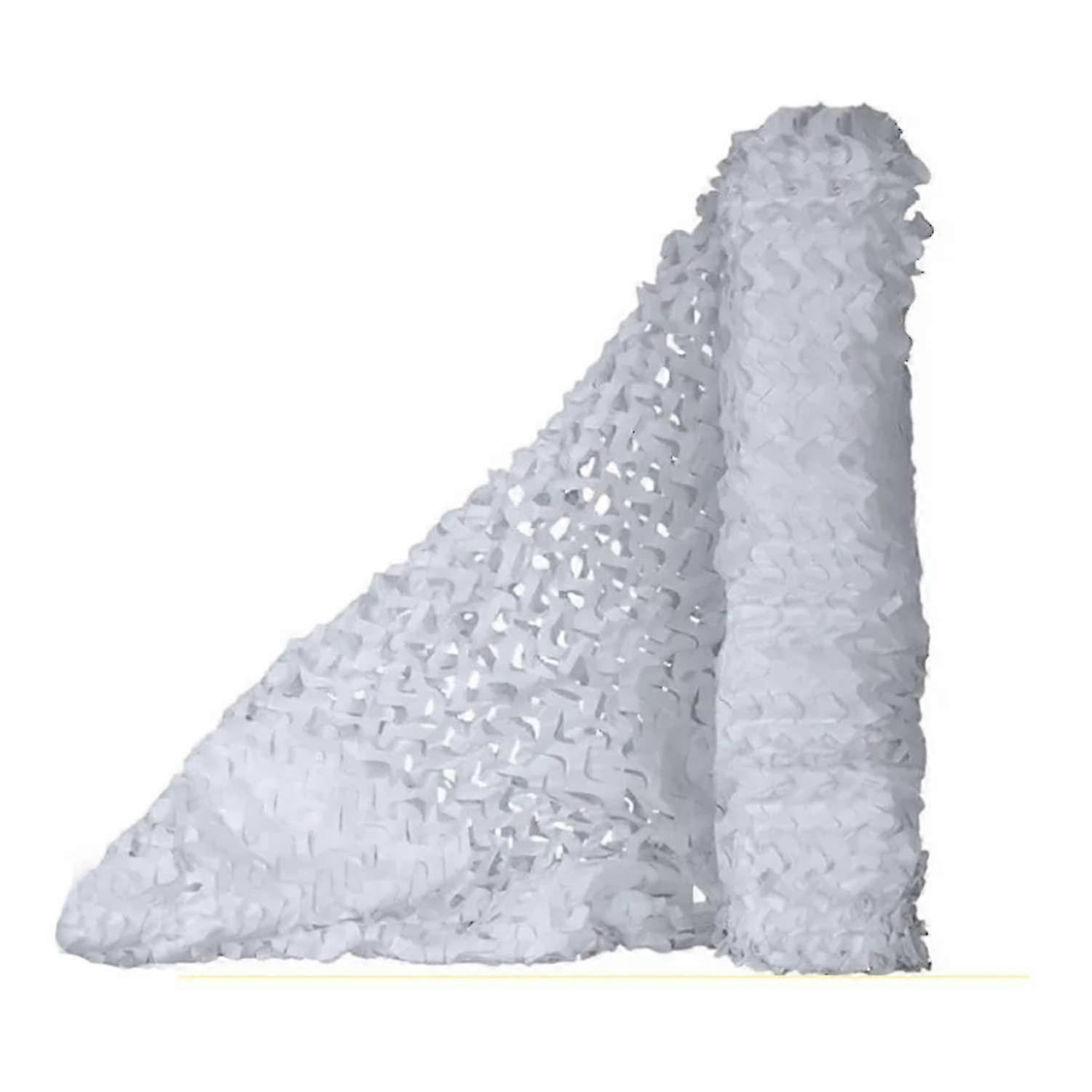 w White Camo Net With Mesh Backing Camouflage Netting Cutting For Camping Sunshade Garden Courtyard Kids Hide 1.5x8m