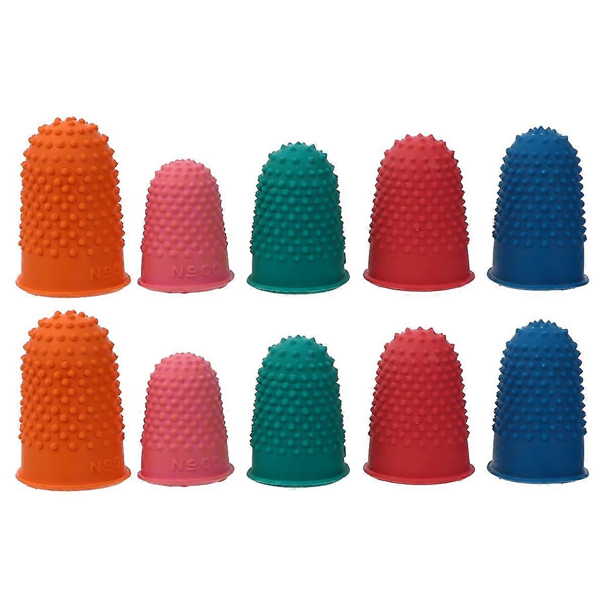 Eease 10pcs Rubber Finger Tips Pads Grips for Money Counting Writing Sorting