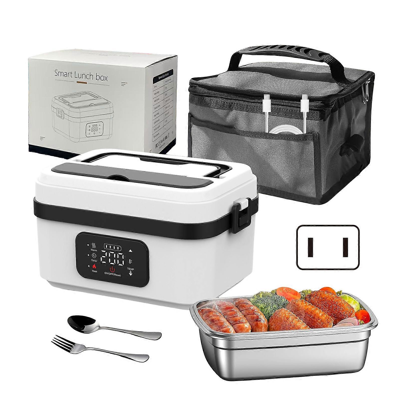 Wireless charging portable lunch box with insulation for work, No water needed, mess-free, ultimates convenience, Office Desk Companion