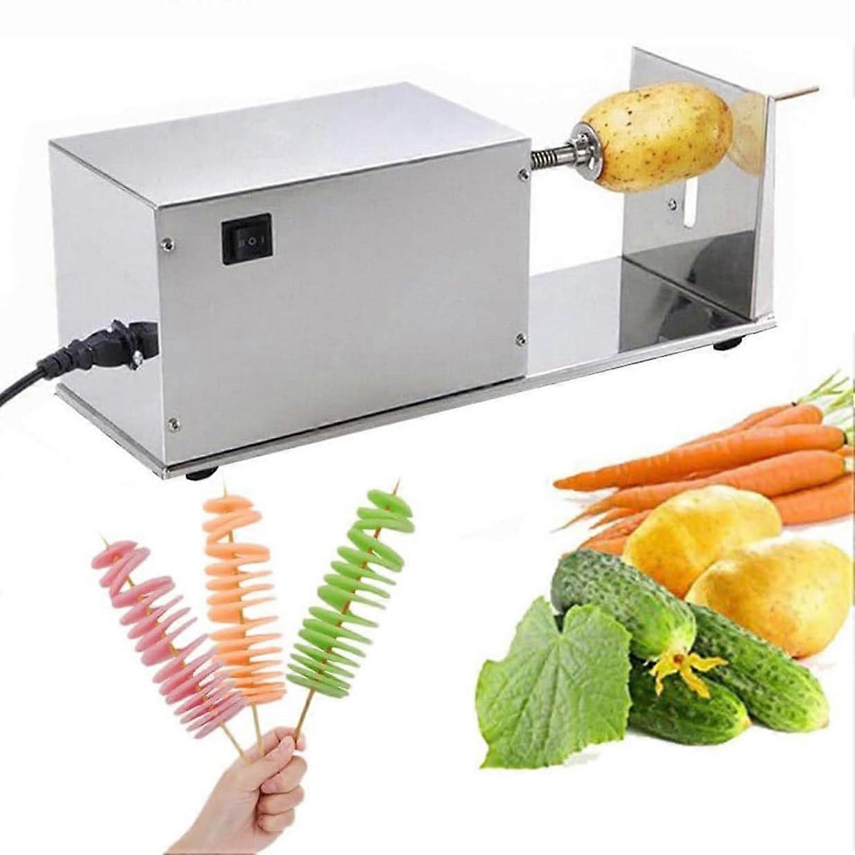 Potato Spiral Cutter Machine Automatic Tornado Slicer for Vegetables Fruits Carrots Cucumbers