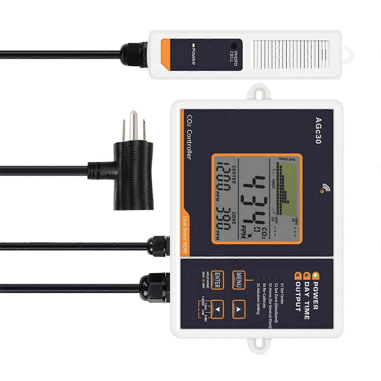 CO2 Controllers Detector Split Probe Sensors Auto Control System Suitable for Hospitals Agriculture Greenhouses Farming Multicolor