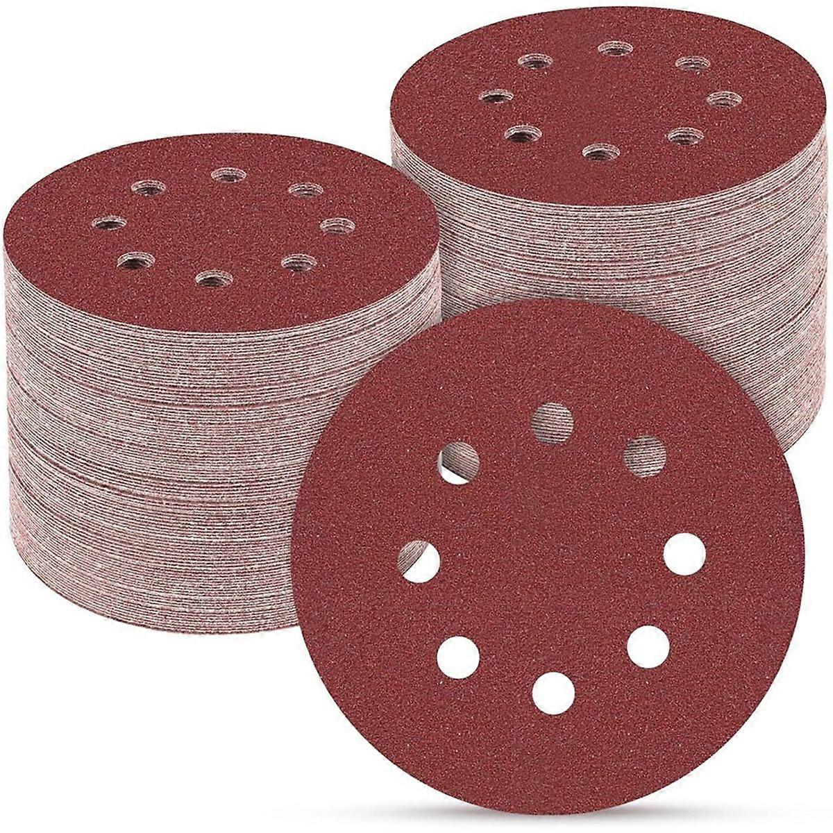 165 PCS 5In Sanding Discs,Round Hook and Loop Sandpaper for Random Orbital Sander 40 60 80 120 150 2