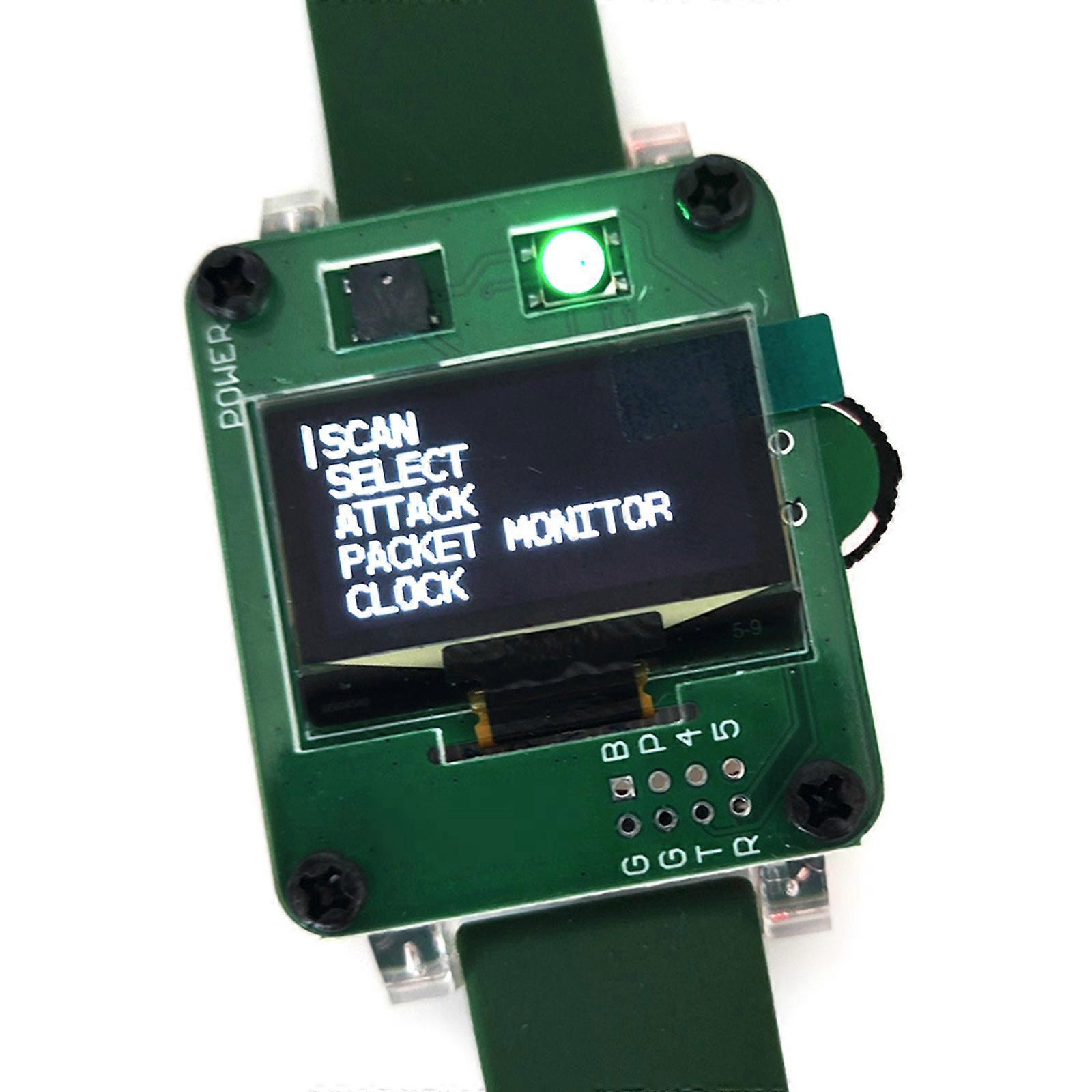 WiFi Test Watch with Deauther Software, Packet Monitoring, and Development Features Networking Security Smartwatch  Green