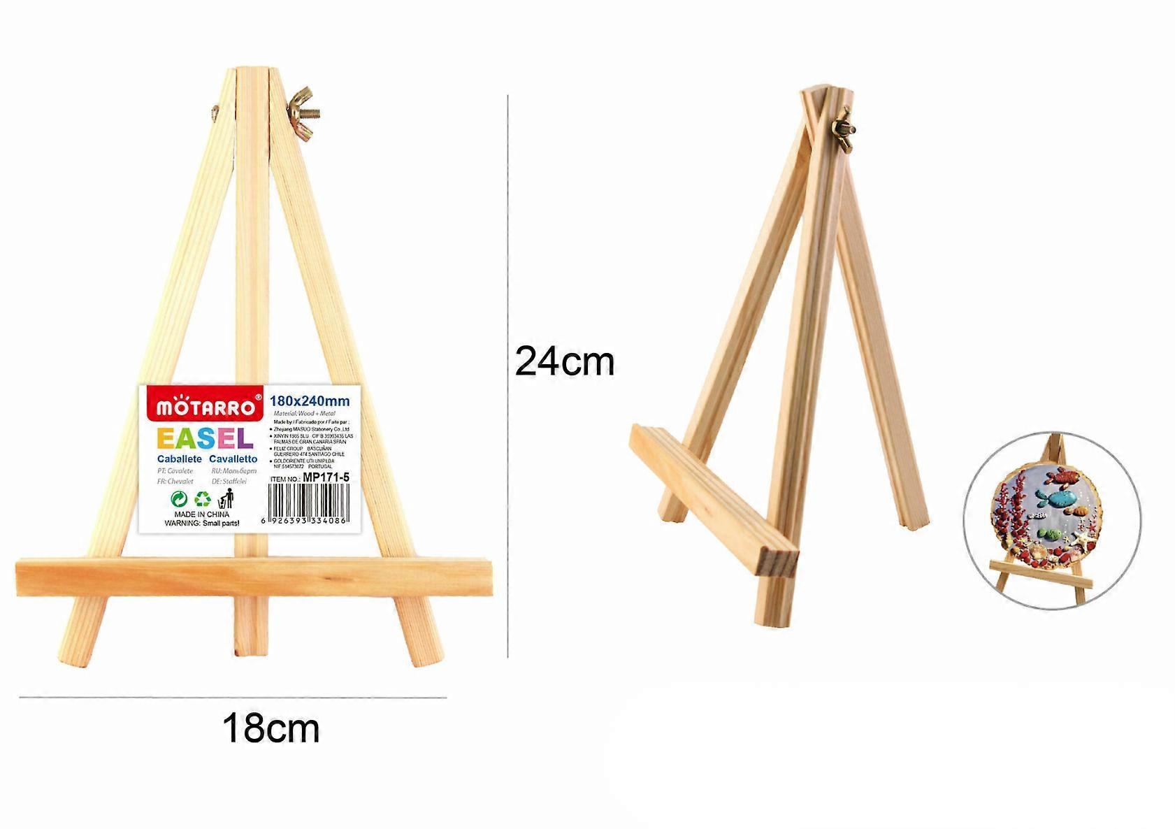 Tabletop Easel with Adjustable Angles, Stable Support, Folding Wooden Design, 18x24cm
