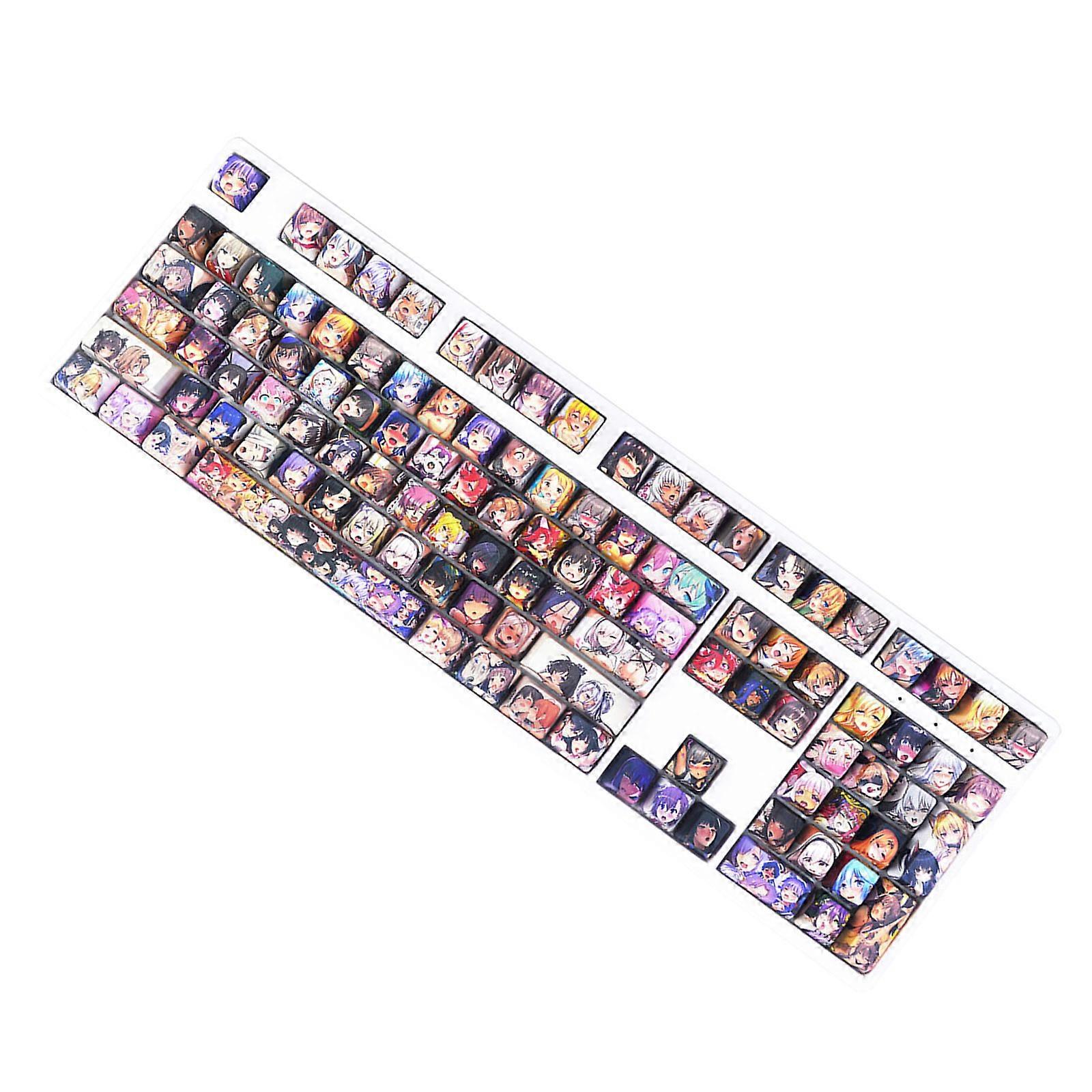 108Keys Japanese Anime Keycap Sublimations OEM Profile Keycap Set For Mechanical Keyboards Switches  Colorful