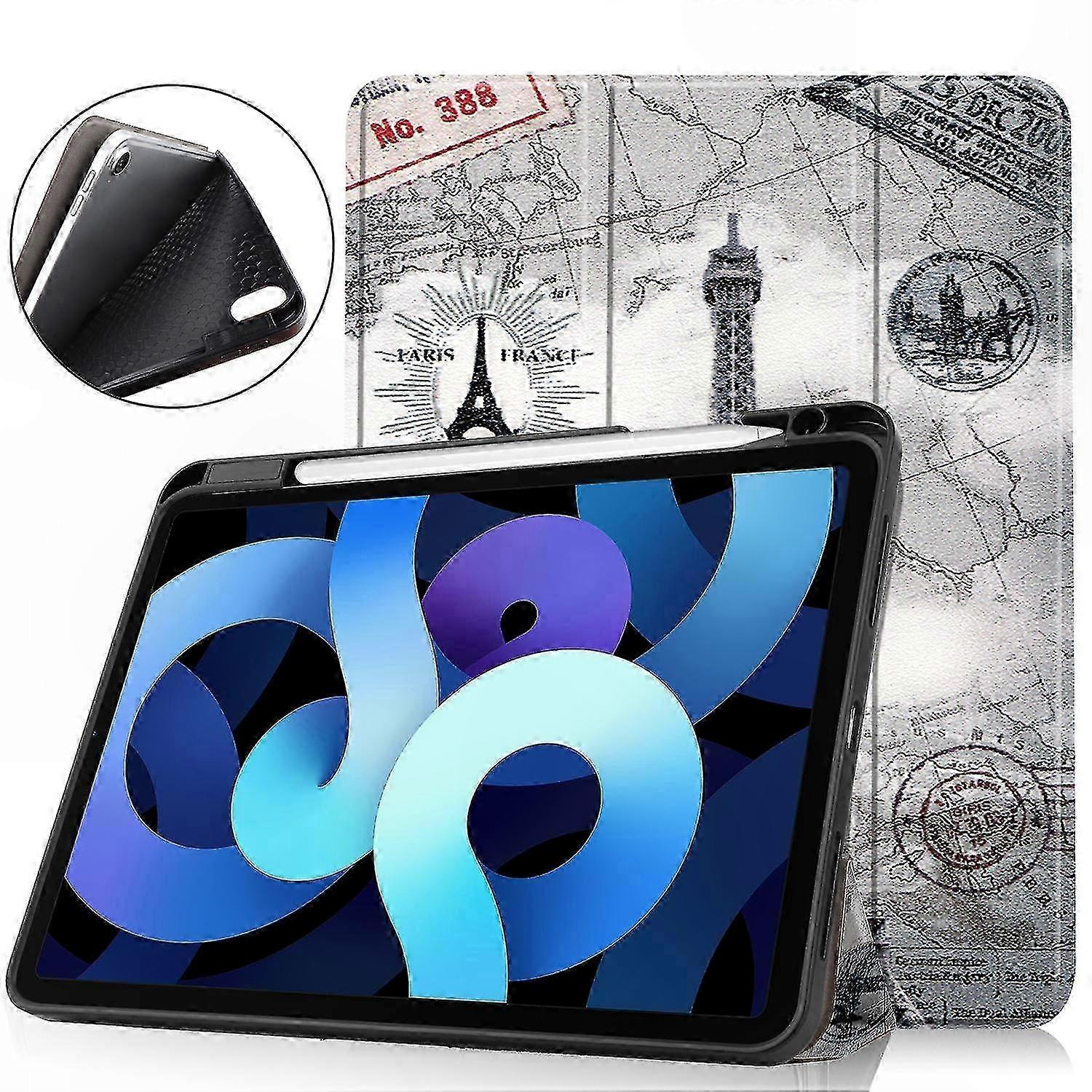 Tri-Fold Patterned PU Leather Stand Case for   Air 11 (2024, 2022, 2020)