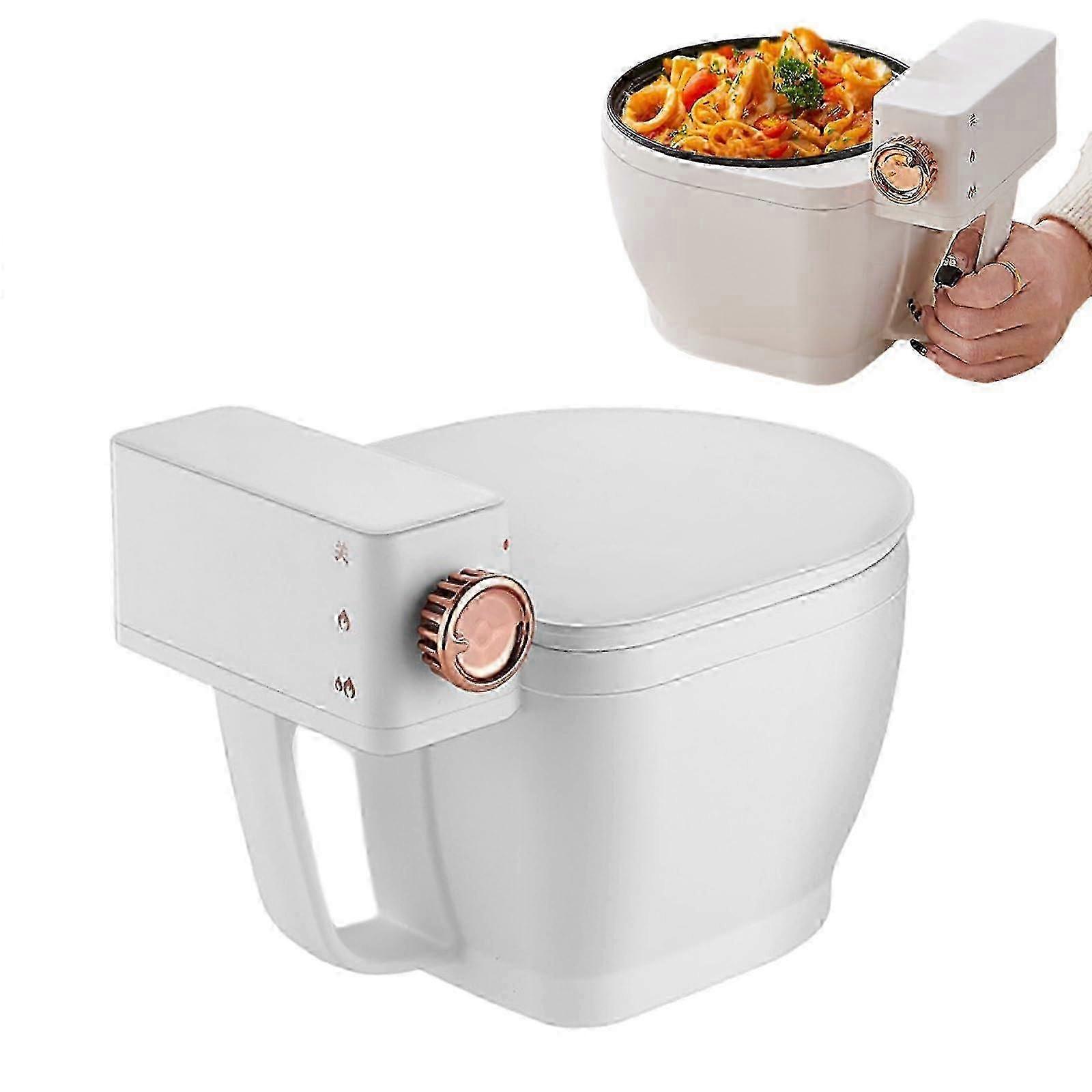 Toilet Slow Cooker 1.8L Toilet Shaped Mini Slow Cooker With 2 Temperature Settings Nonstick Portable Crockpot White
