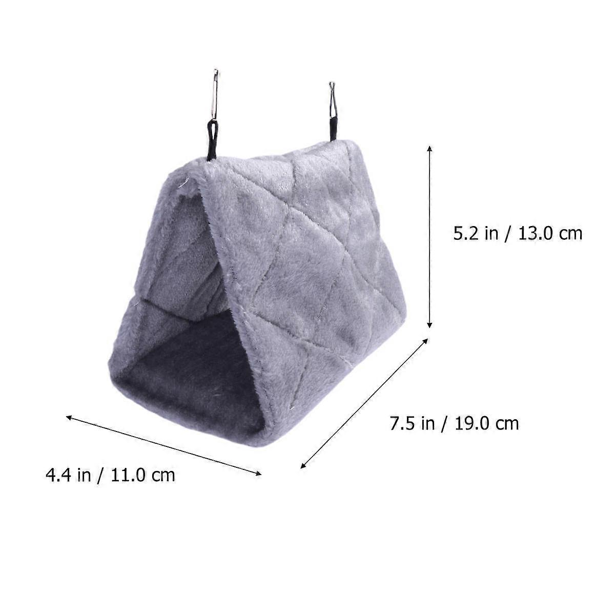 Parrot Plush Hammock for Sleeping Bed 1 Piece Warm Grey Pet Hammock