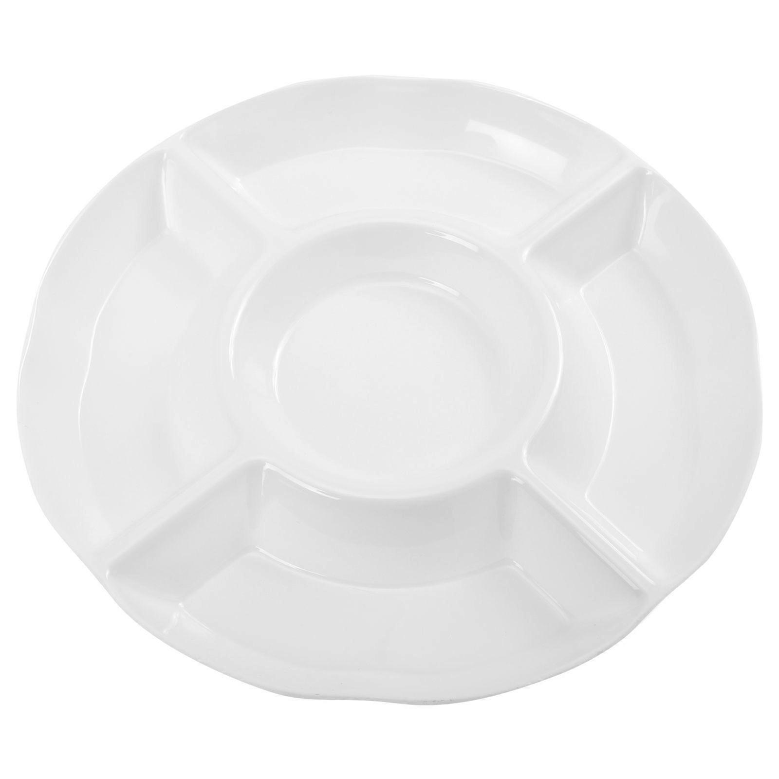 1Pc Creative Melamine Breakfast Plate Five-grid Plates Quantitative Plates