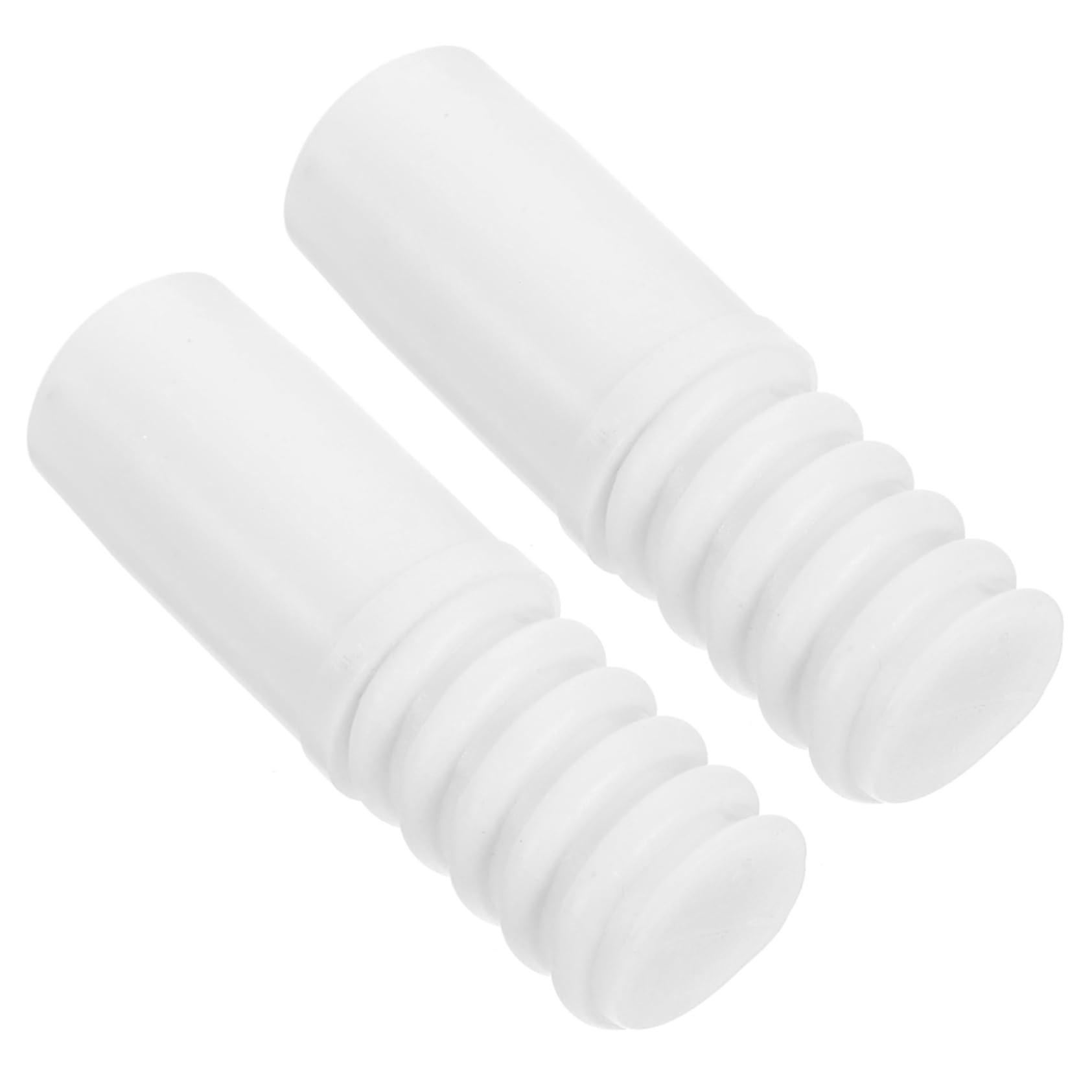 2 Pack Threaded Handle Adapter Tips for Extension Poles Plastic Replacement for Broom Mops Cleaning Tools