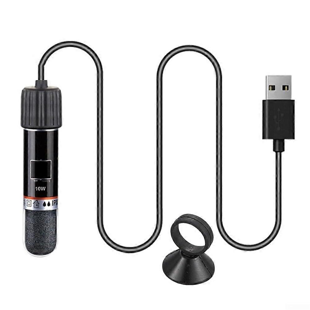 USB Aquarium Heater Rod 8.5cm with 26°C Auto Temperature Control for Small Fish Tanks