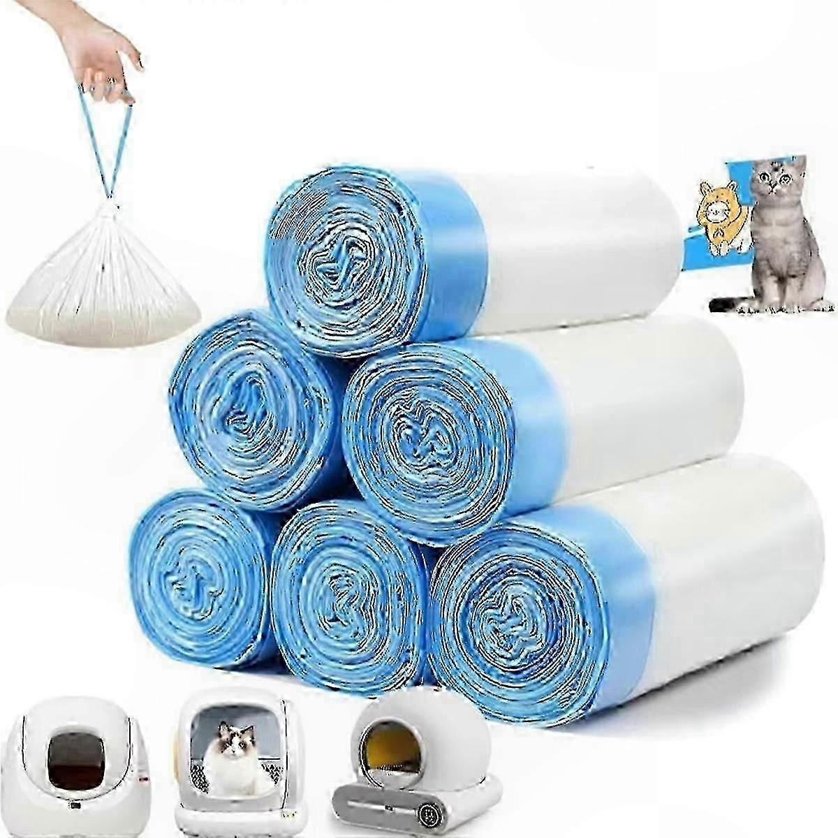90-Pack Cat Litter Bags Compatible with Self-Cleaning Litter Boxes