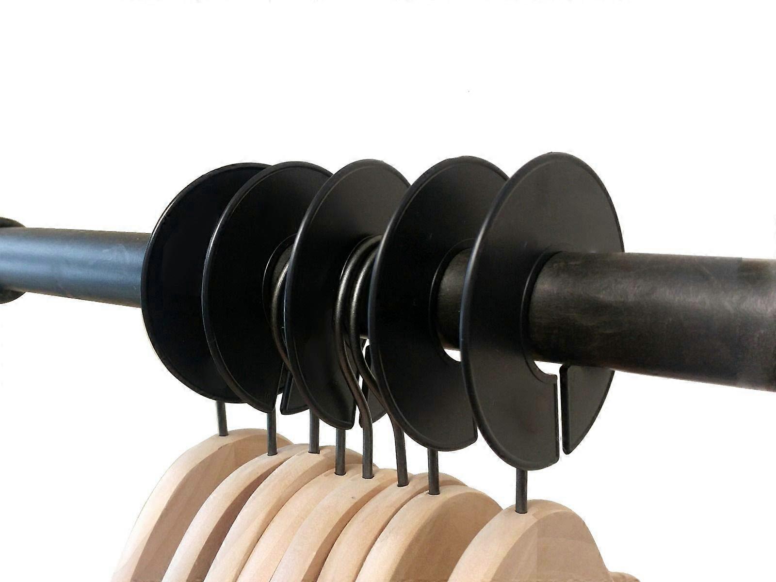 Clothing Rack Size Dividers Round Black Blank Plastic Labels for Retail Display Set of 50