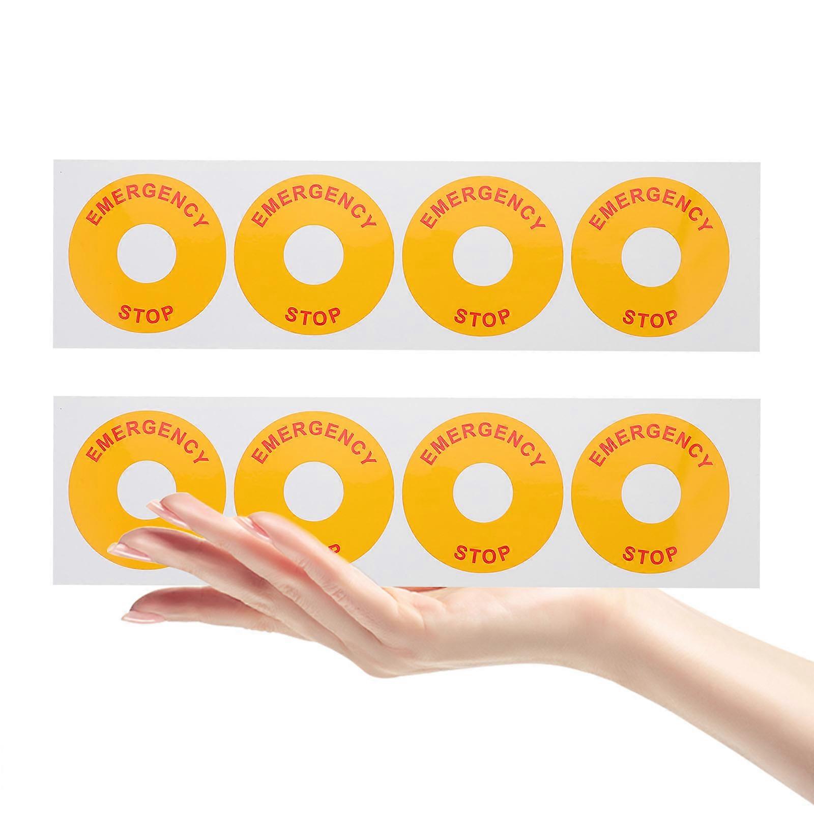 Emergency Stop Warning Sticker for Warning 56Pcs Reliable Red PP Labels