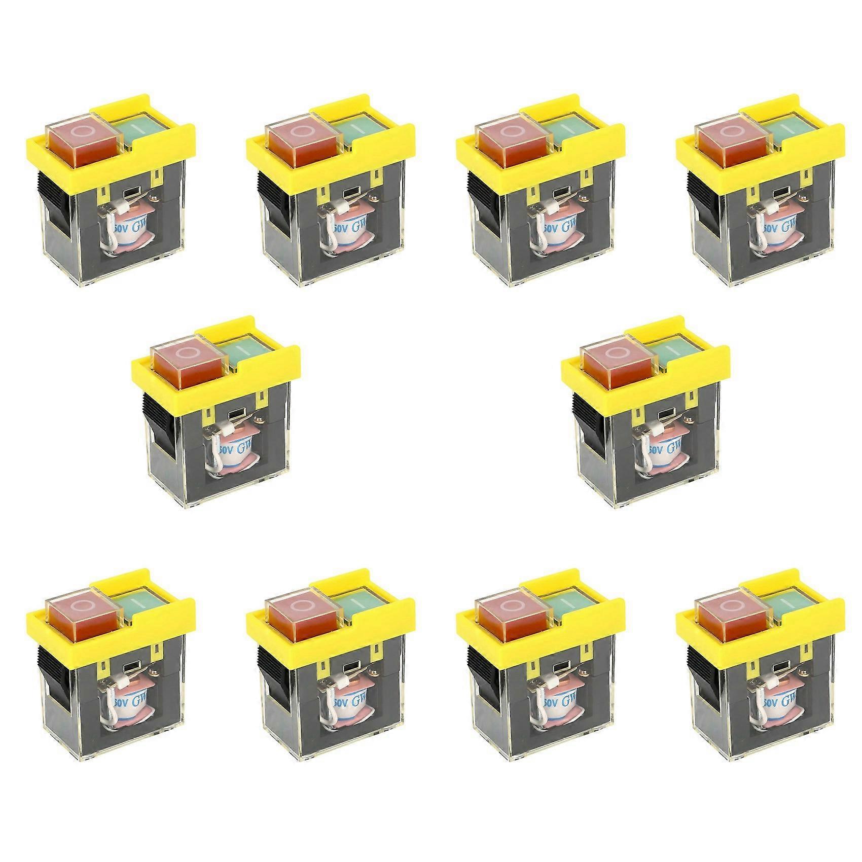 10X Kjd6 5E4 250V 6A Universal Safety Switch: Electromagnetic Waterproof, Against Power Outage Tool Switch, Start Button