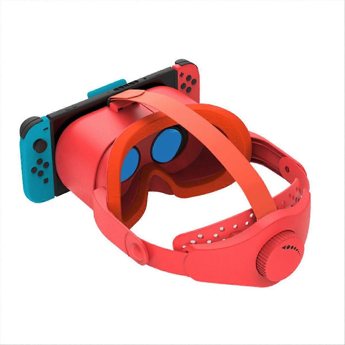 VR Headset Glasses for Switch & Switch OLED 3D VR Helmet Headset Glasses with Adjustable Lens Strap