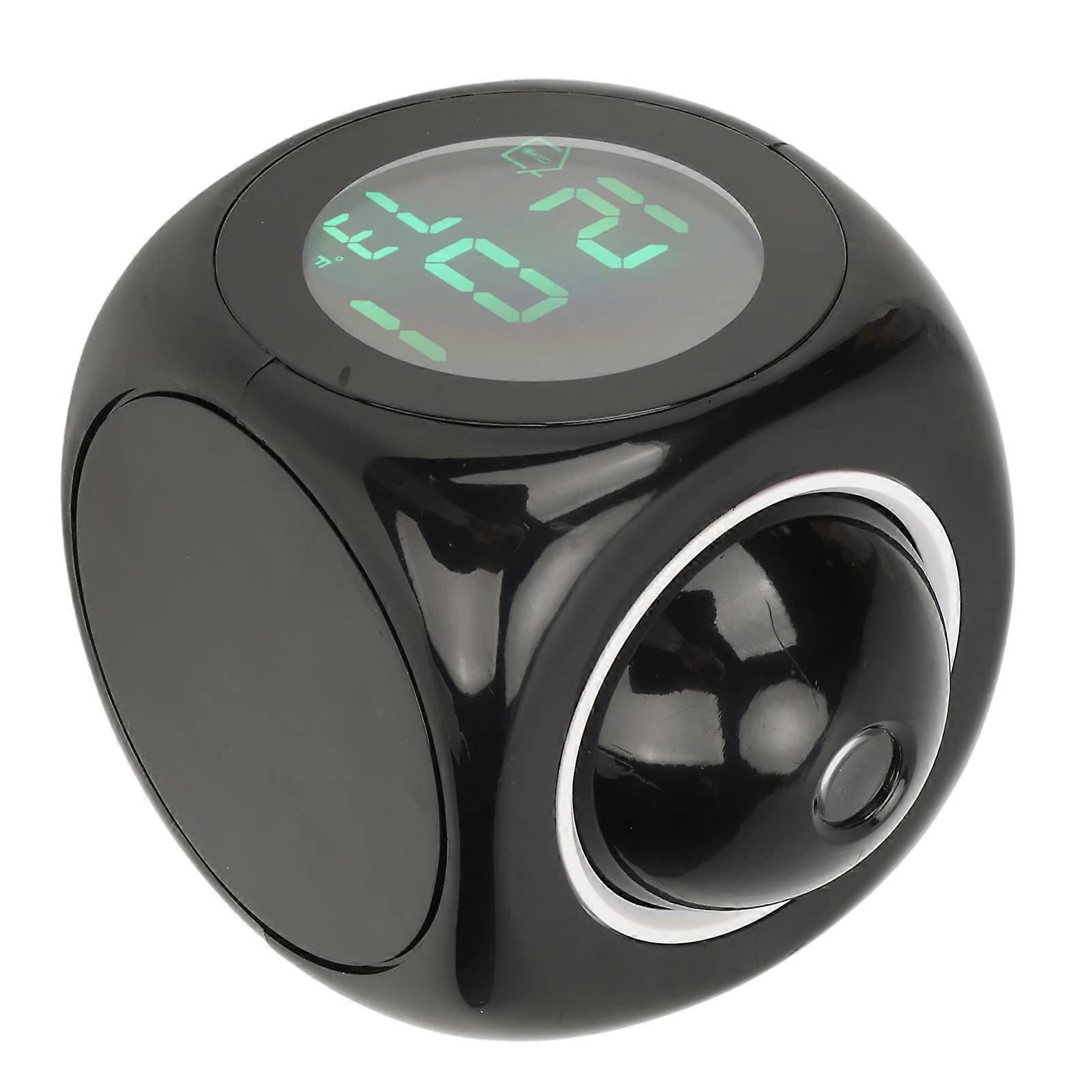 Projection Alarm Clock with Clear Time Display, Voice Control, Temperature, Snooze for Bedroom