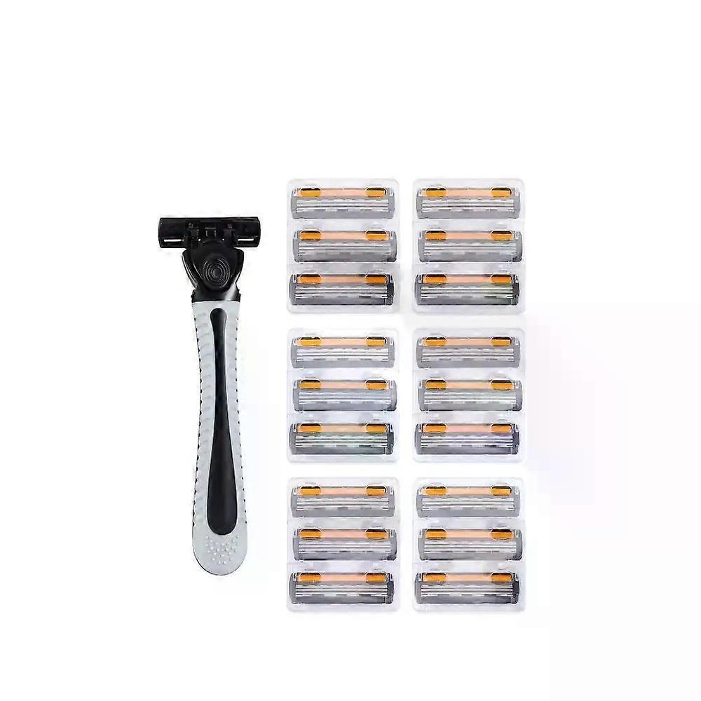 Razor Triple Blade 1 Razor Stand 19 Heads Washable Scratch Resistant Design Durable Razor Blade Portable Sharp Razor
