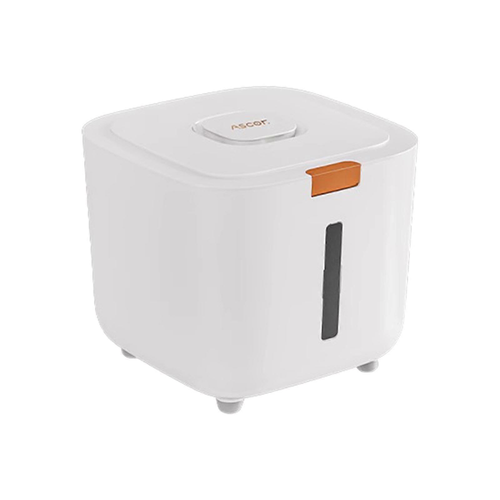 Large Capacity Rice Storage Container with Secure Snap Lid and Measuring Cup, 5KG Airtight Bin