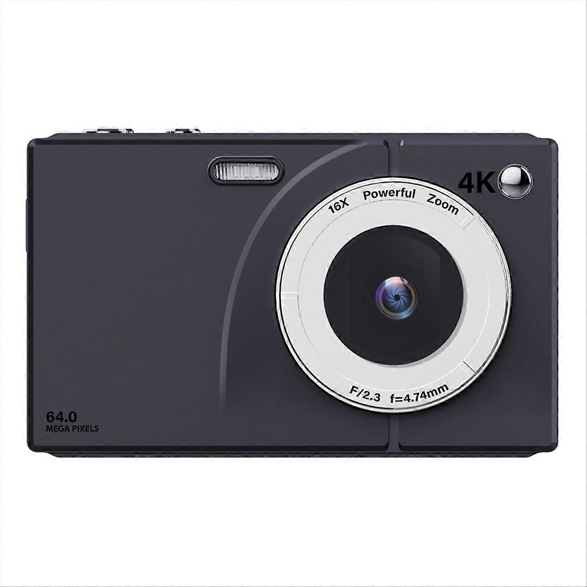 4K CCD Digital Camera 16X Digital Zoom with 2.8inch Screen Black