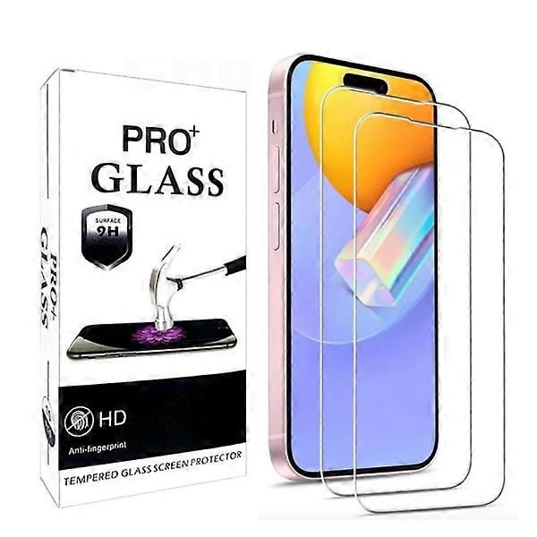 2pcs Tempered Glass compatible with iPhone 16/16 Pro/16 Pro Max - Screen Protector Transparent compatible with iPhone 16 Pro