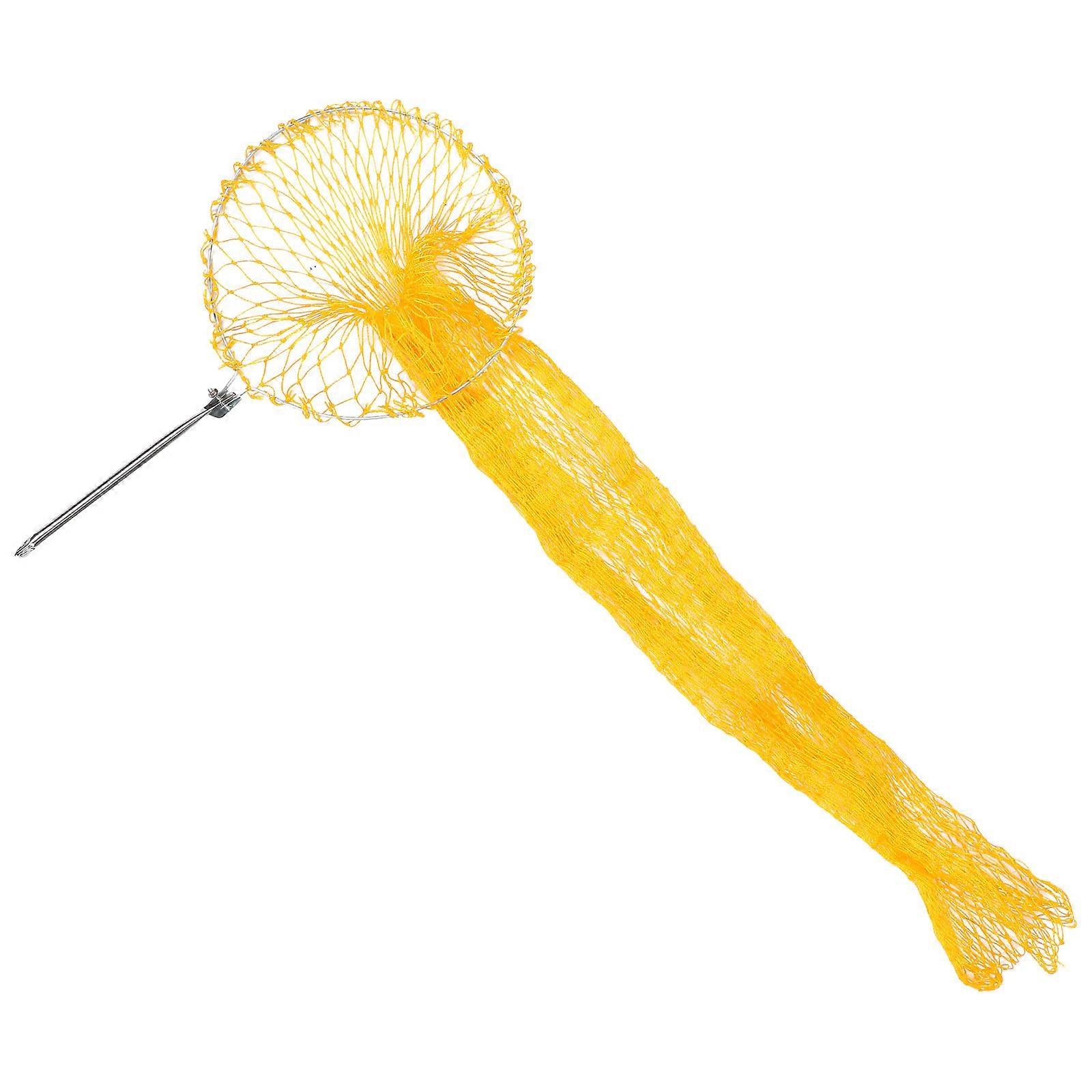 Fishing Net Trap Drawstring Closure Boat Use Orange 100.00X23.00X23.00CM Fish Catching 1Set