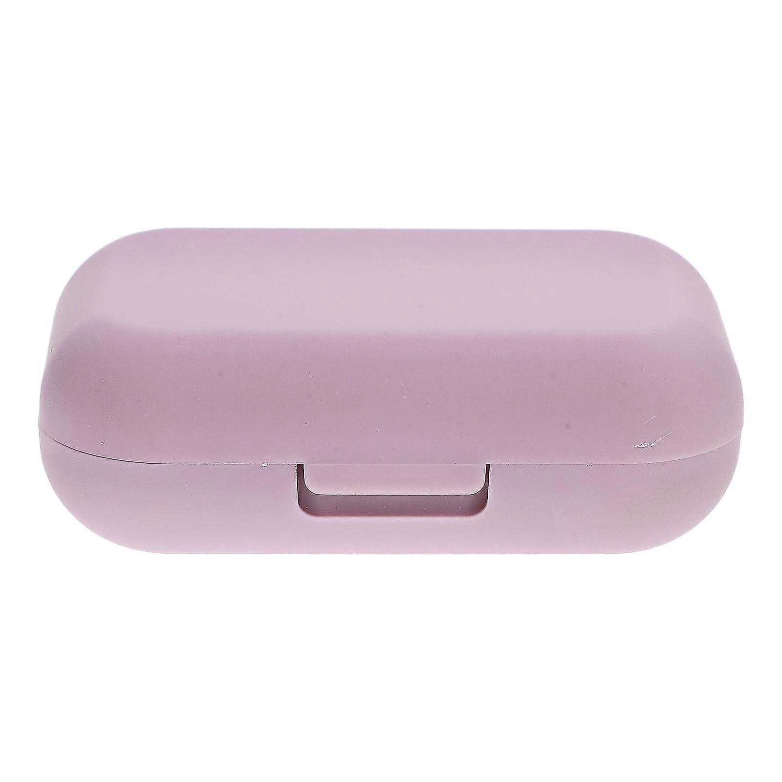Contacts Case Glass Lens Box for Storage 1Set Portable Purple with Mirror