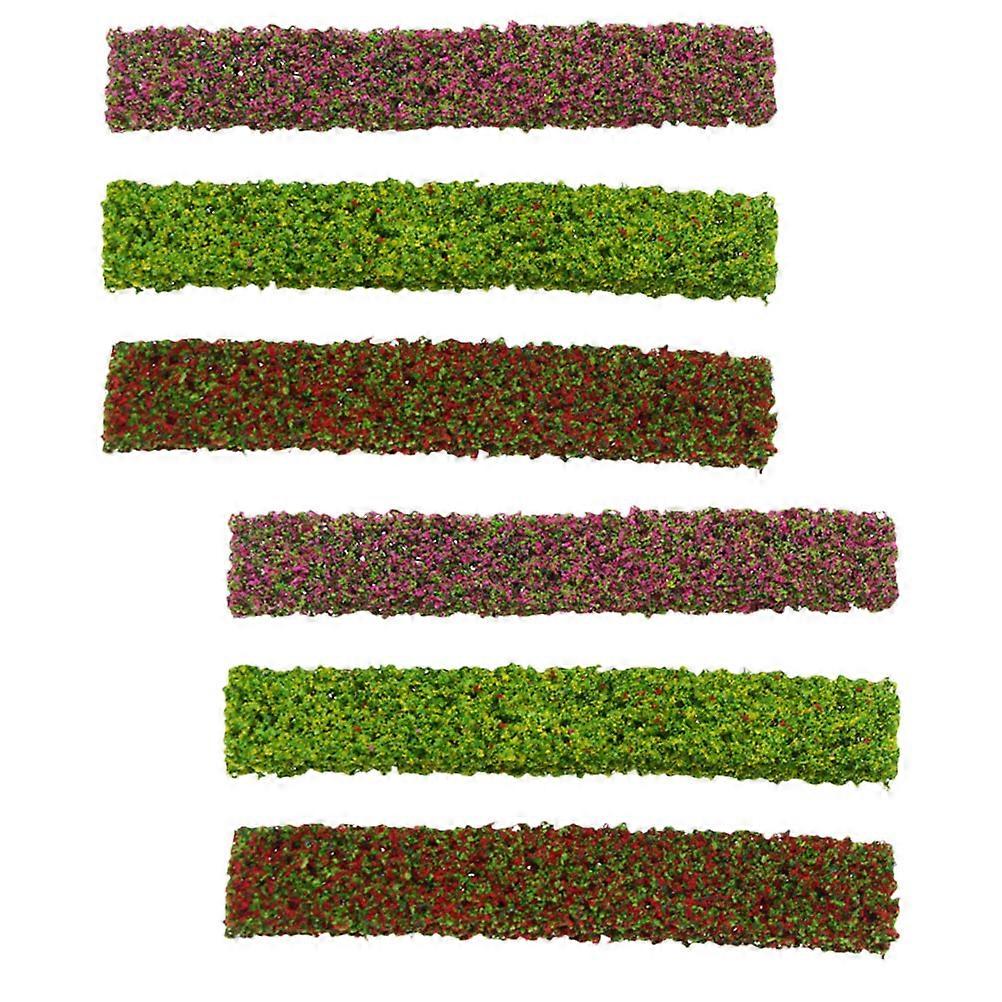 Micro Shrub Model for DIY Architecture Craft 6Pcs Assorted Color Plastic Plants