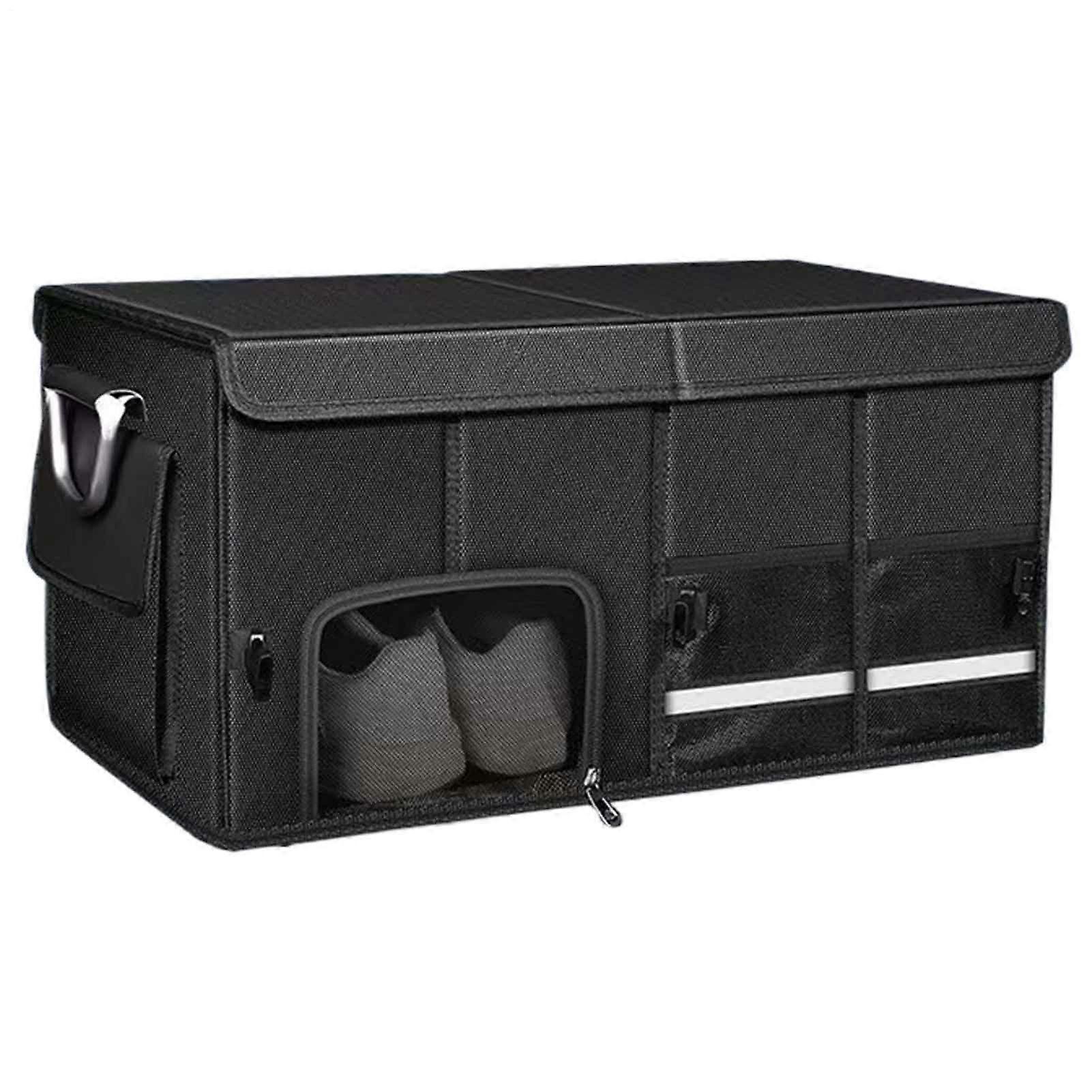 Waterproof Foldable Car Trunk Organizer with Large Capacity MultiCompartment SUV Cargo Storage Box