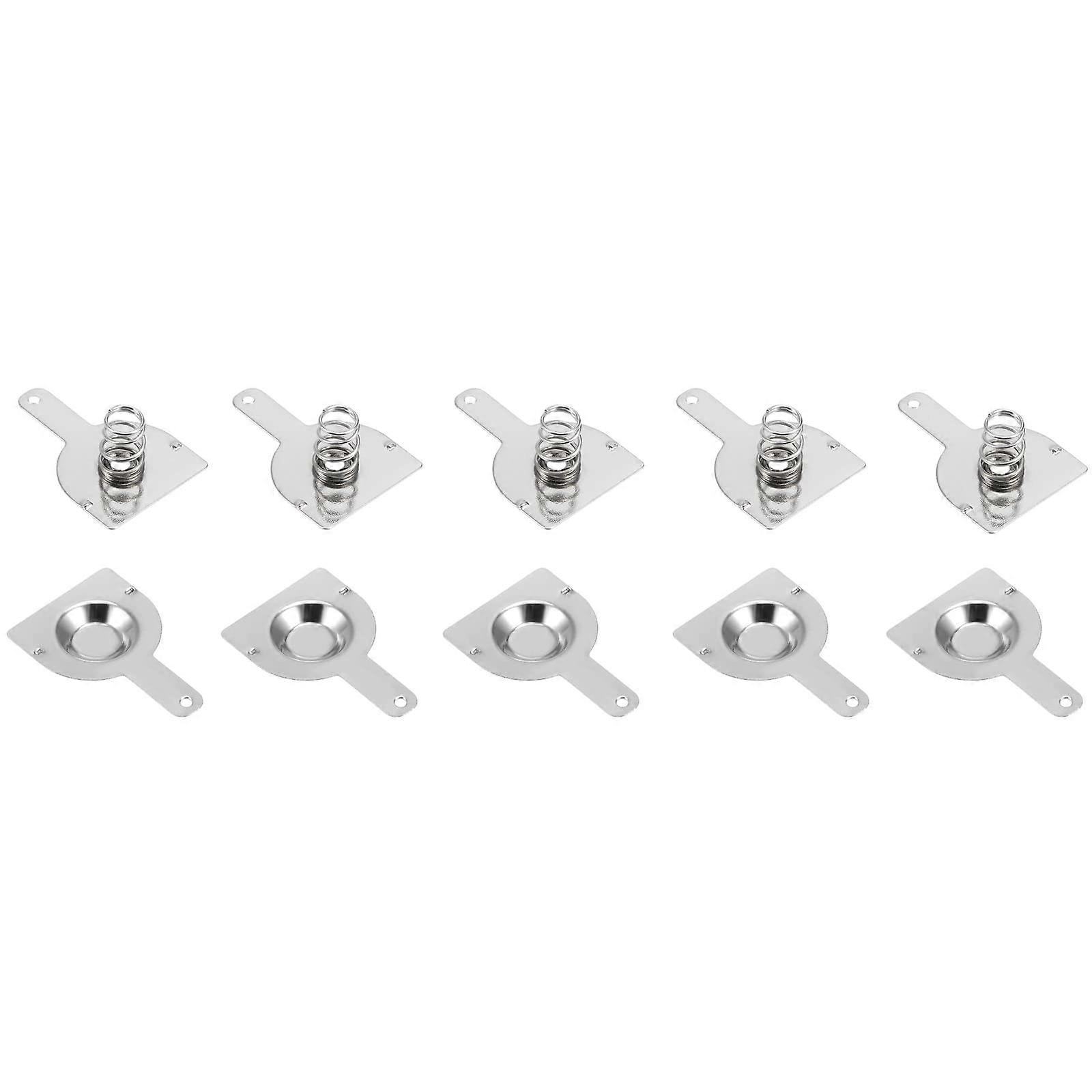 20 Pairs AA Battery Contact Plates 12mm x 12mm Nickel Plated Spring Terminals for Remote Control