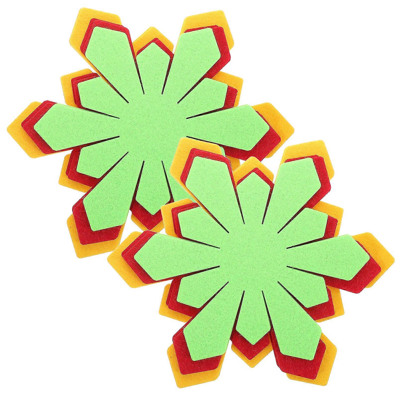 6Pcs Easter Petal Placemats Pot Protectors for Holiday Table Use