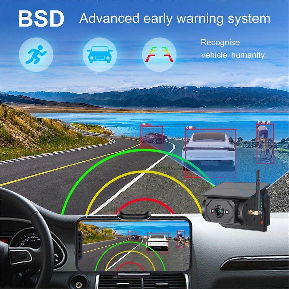 Caravan Trailer Horse Float Hitch Wireless Solar Backup Camera with WIFI APP for Android IOS Cellpho